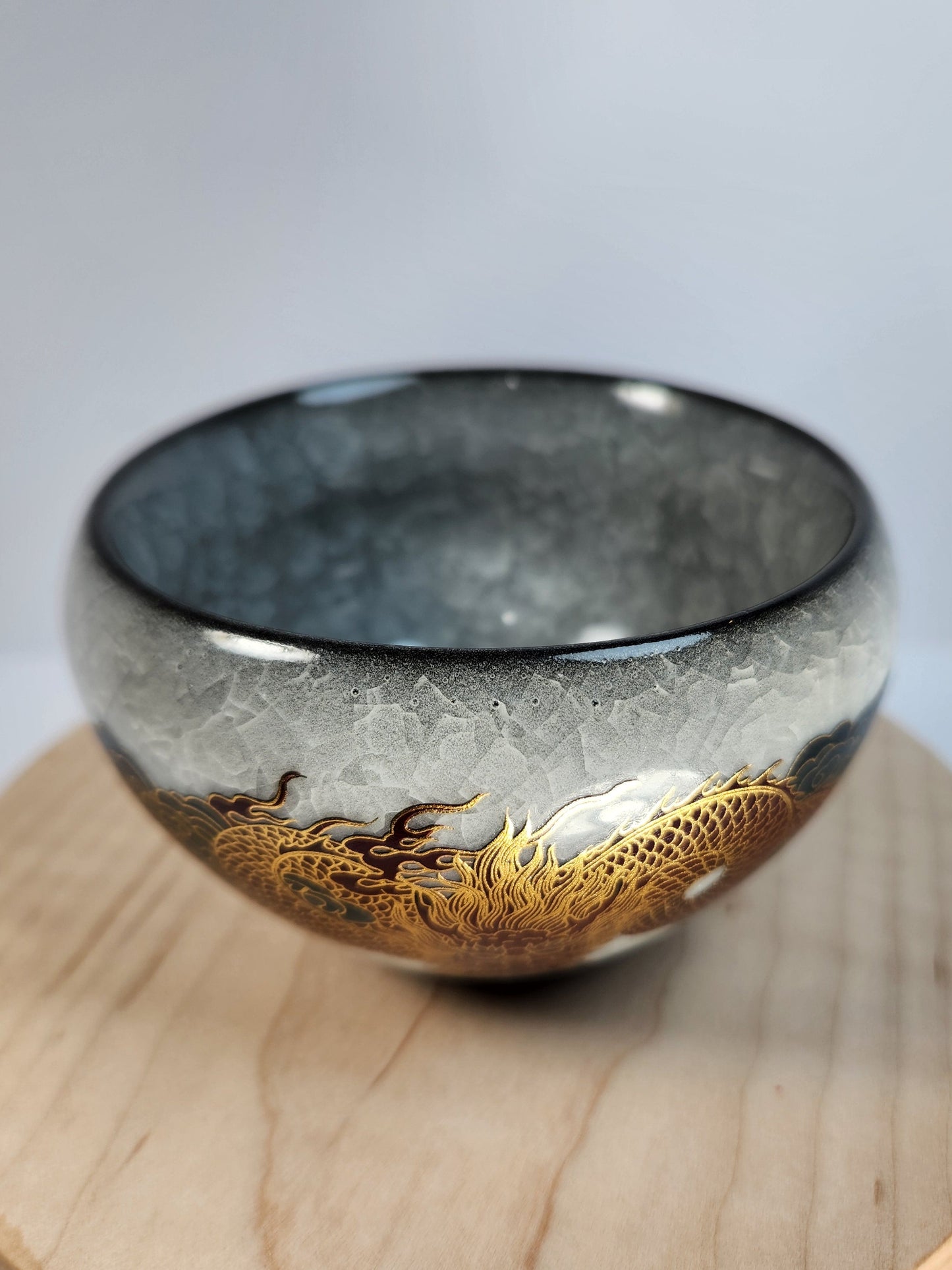 Golden Dragon Stone Glaze Tea Cup