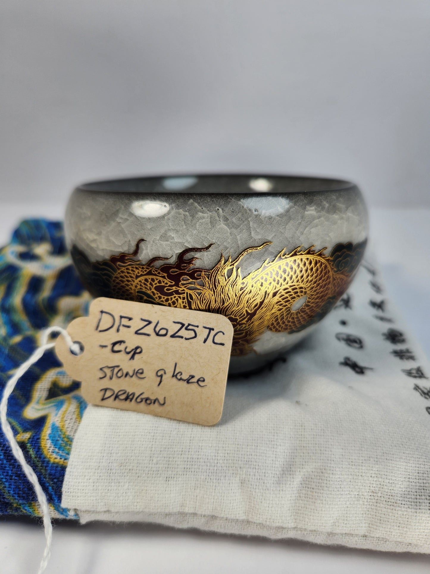 Golden Dragon Stone Glaze Tea Cup