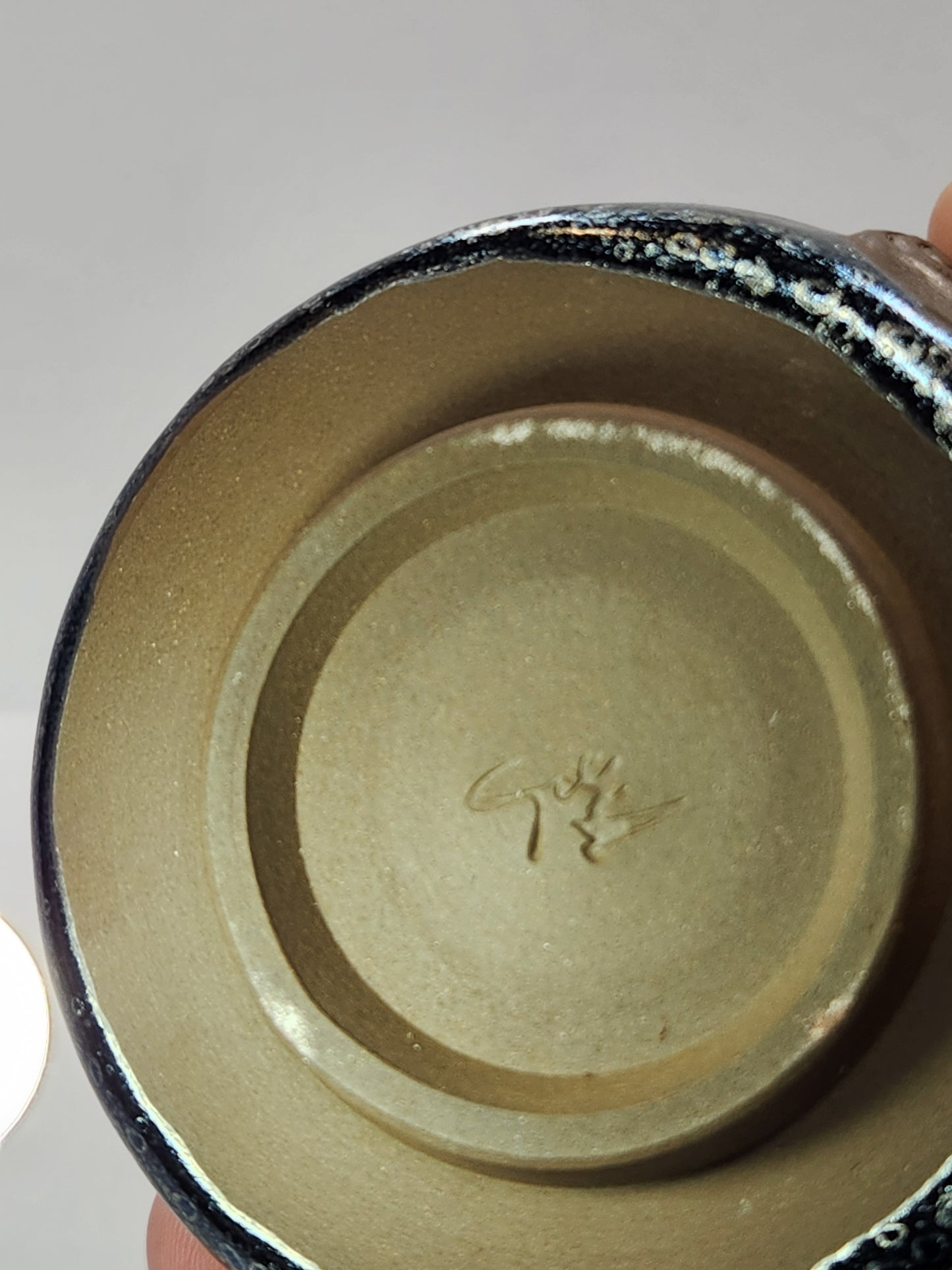 Black Oil Drop Jian Zhan Tea Cup Embossed 3D Horse