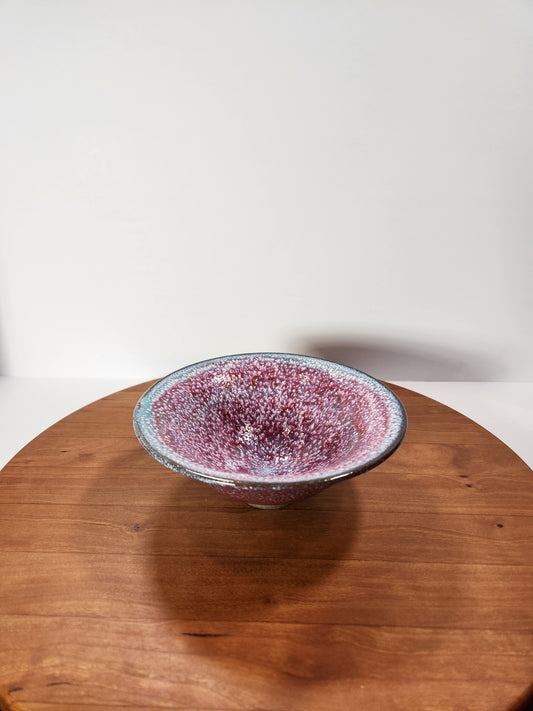 Raspberry Frost Jian Zhan Large Shallow Bowl