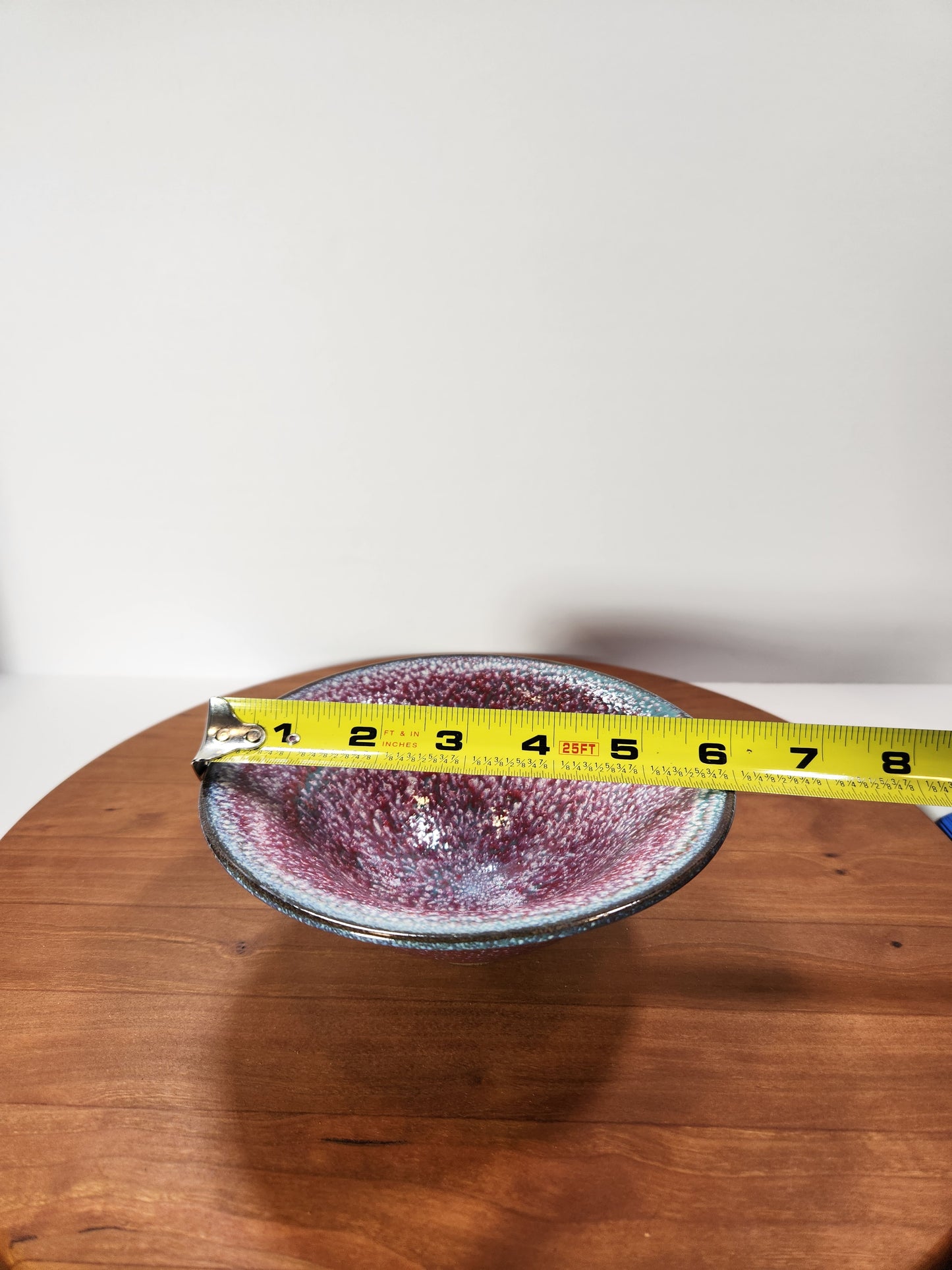 Raspberry Frost Jian Zhan Large Shallow Bowl