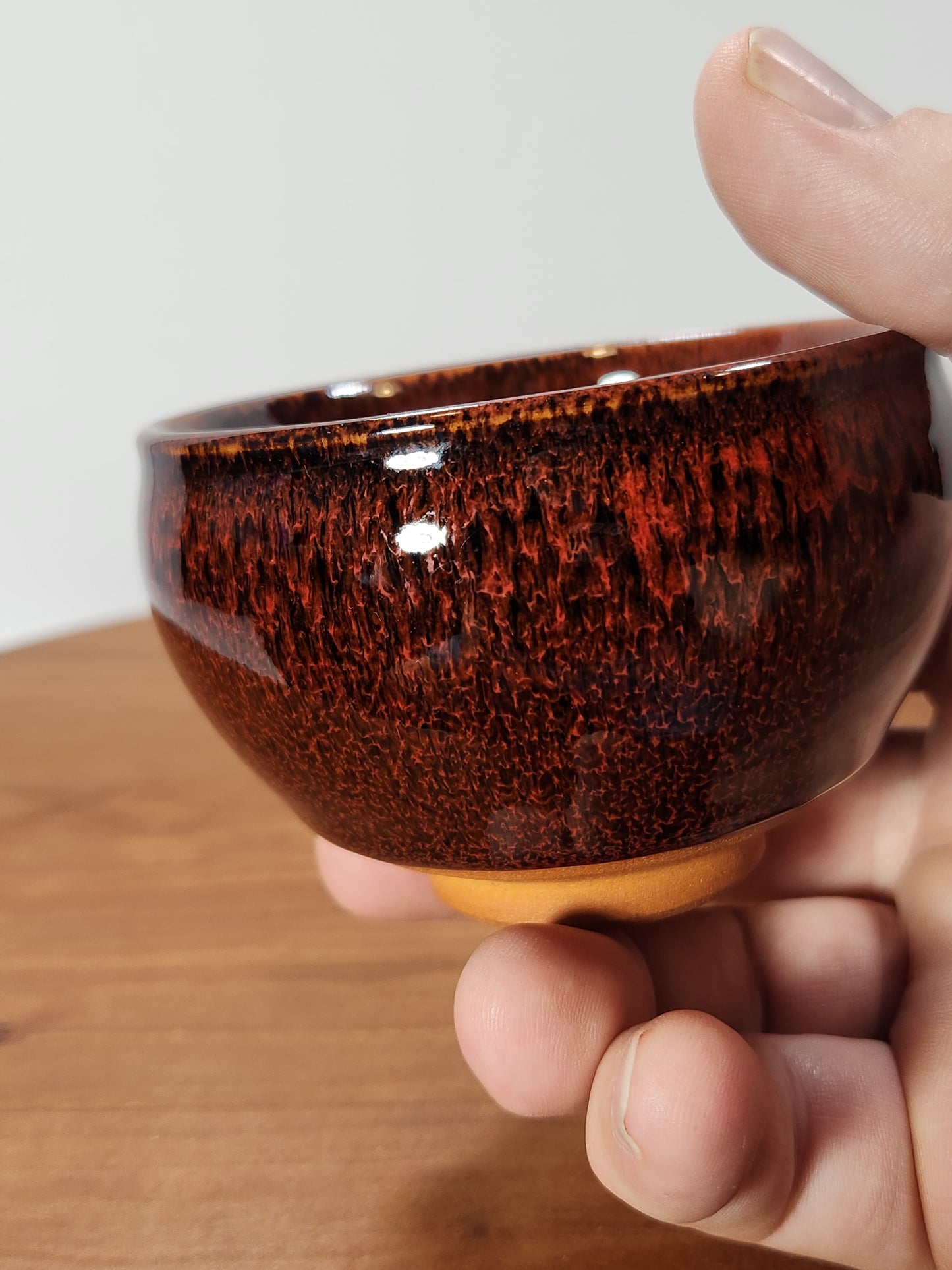 Copper Red and Burnt Orange Jian Zhan Tea Cup General Buckle-Mouth