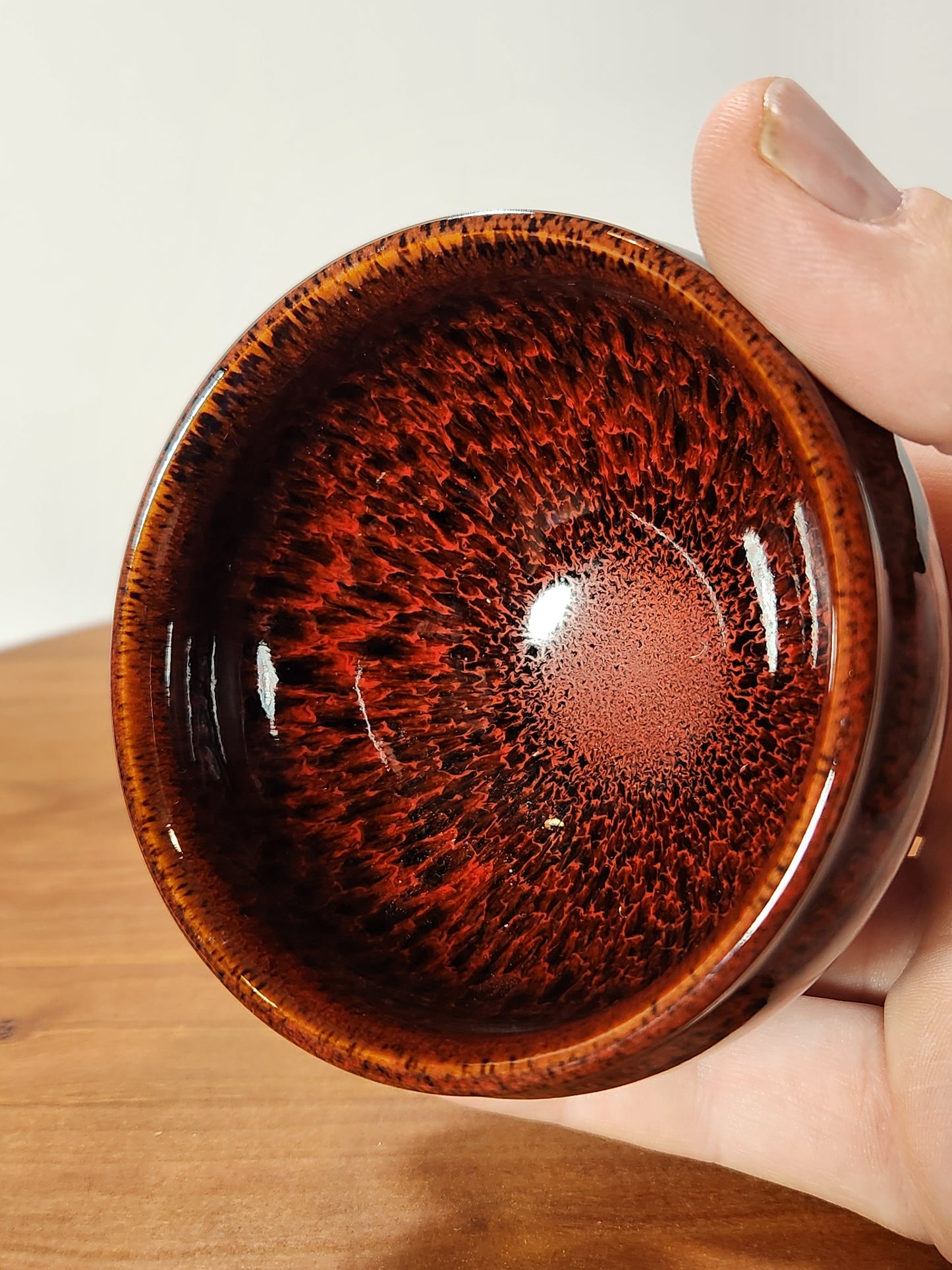Copper Red and Burnt Orange Jian Zhan Tea Cup General Buckle-Mouth