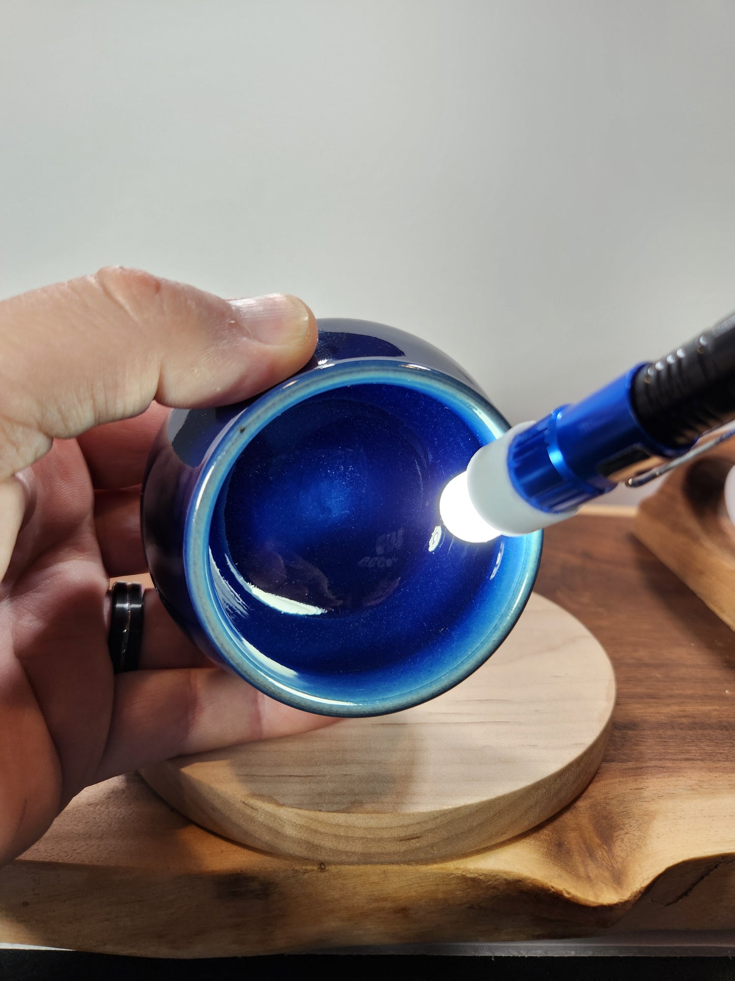 Cobalt Blue Budha Belly Jian Zhan Tea Cup