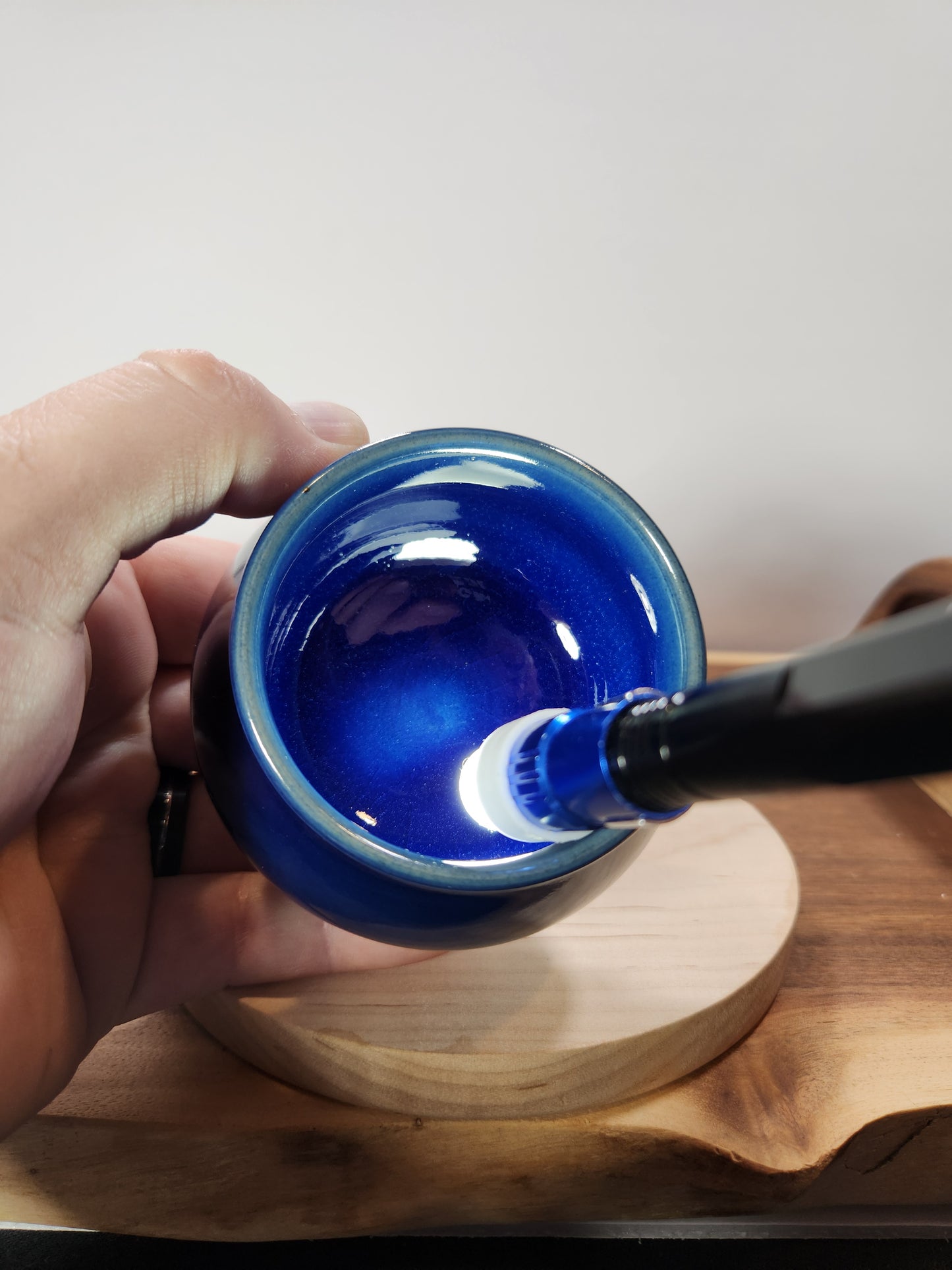 Cobalt Blue Budha Belly Jian Zhan Tea Cup