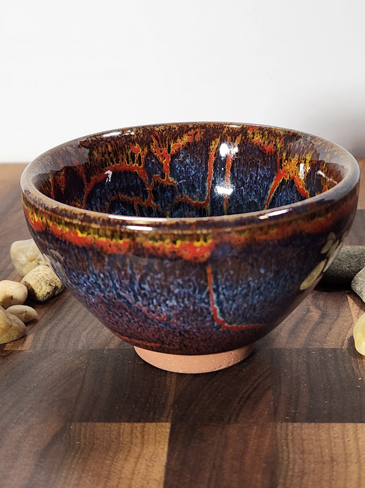 Multi Color Jian Zhan Tea Cup "Sand Storm"