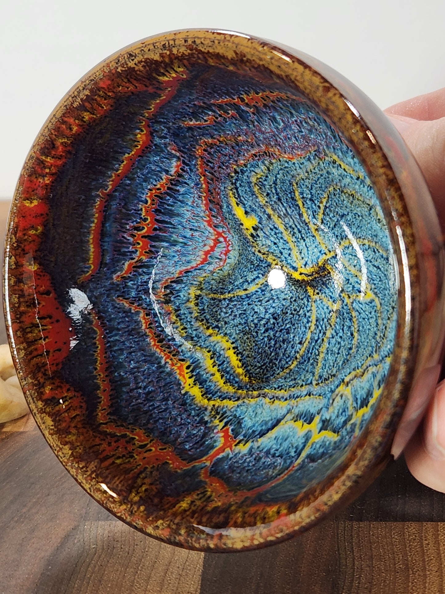 Multi Color Jian Zhan Tea Cup "Sand Storm"