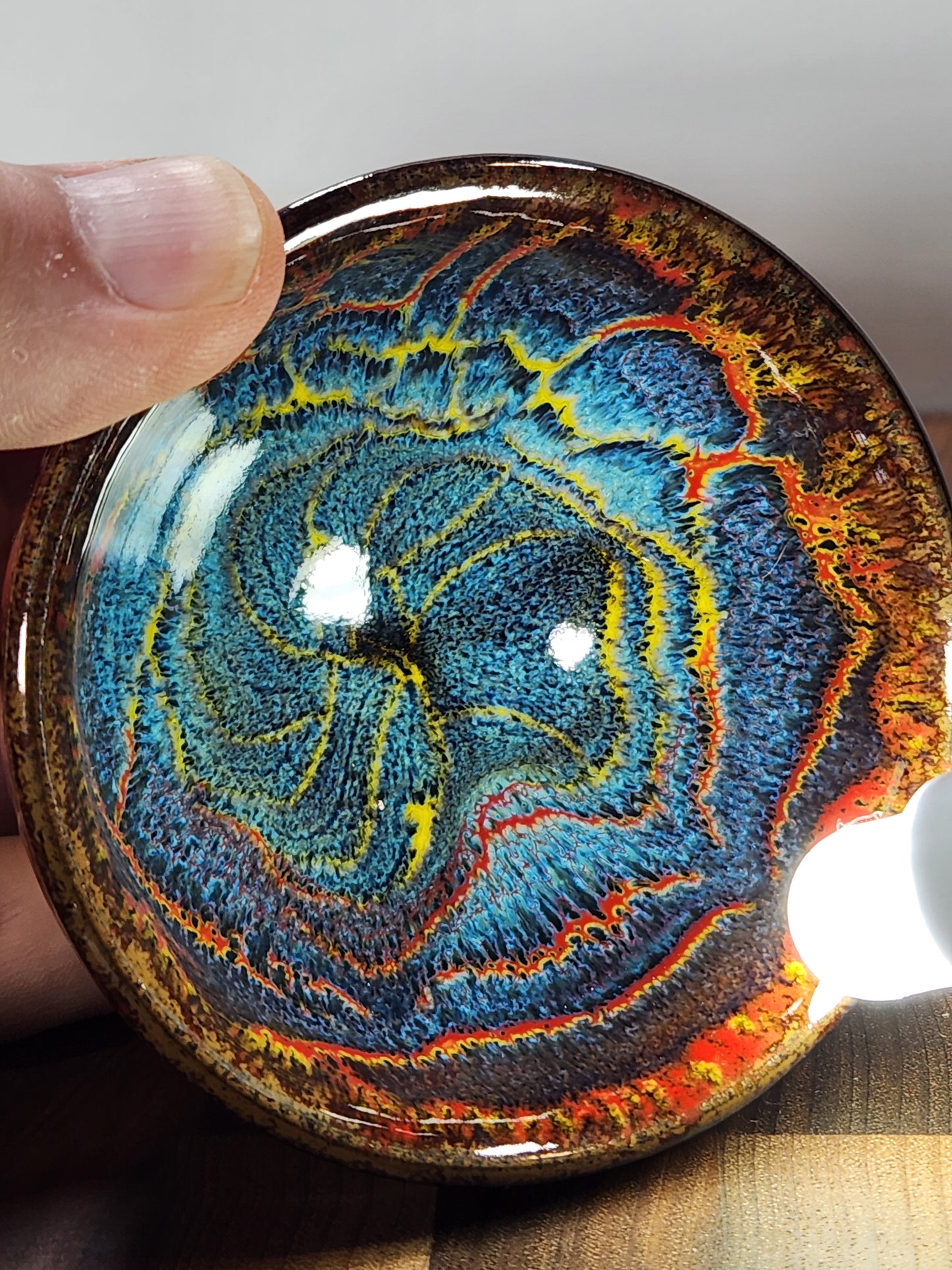 Multi Color Jian Zhan Tea Cup "Sand Storm"