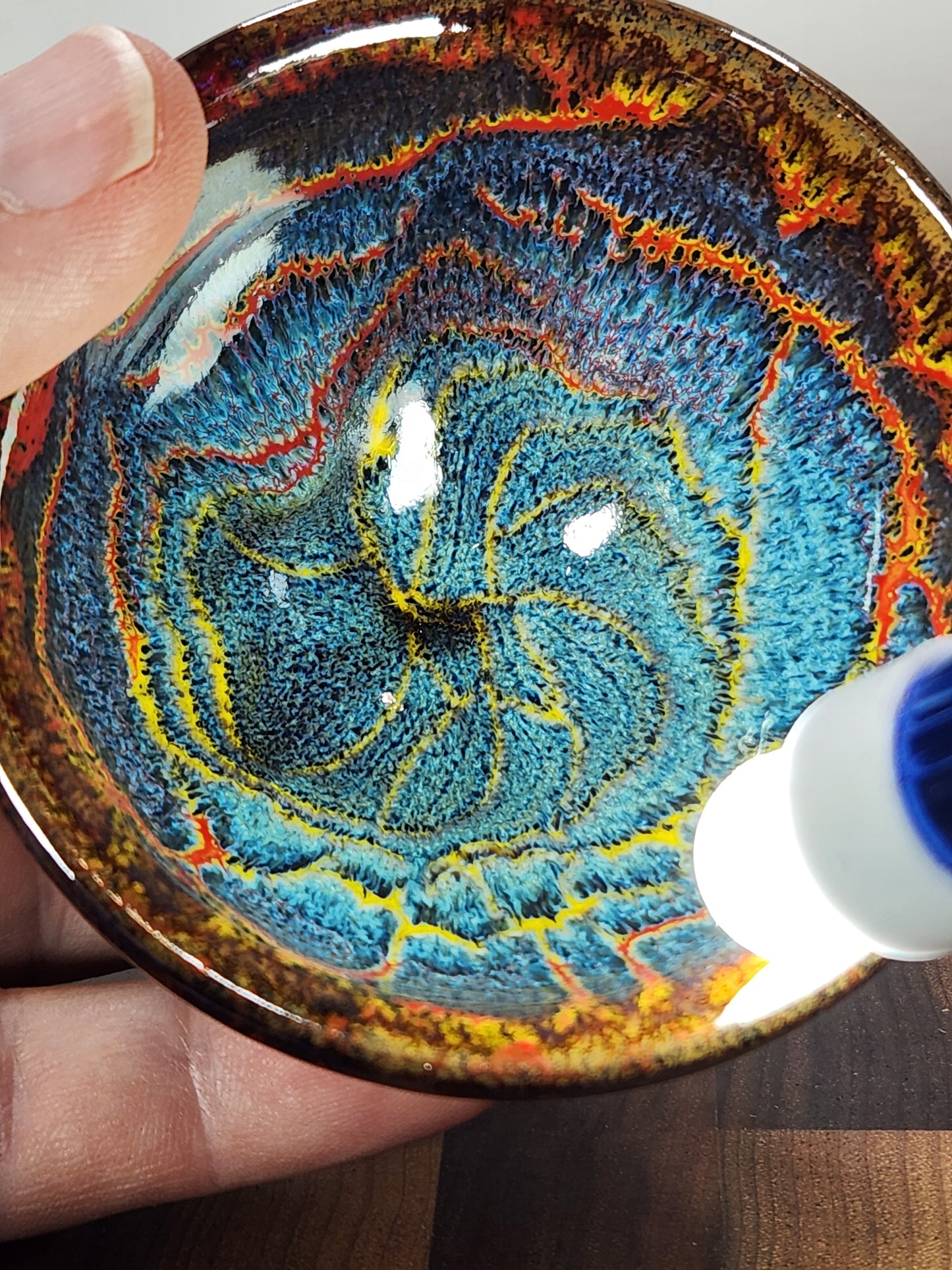 Multi Color Jian Zhan Tea Cup "Sand Storm"