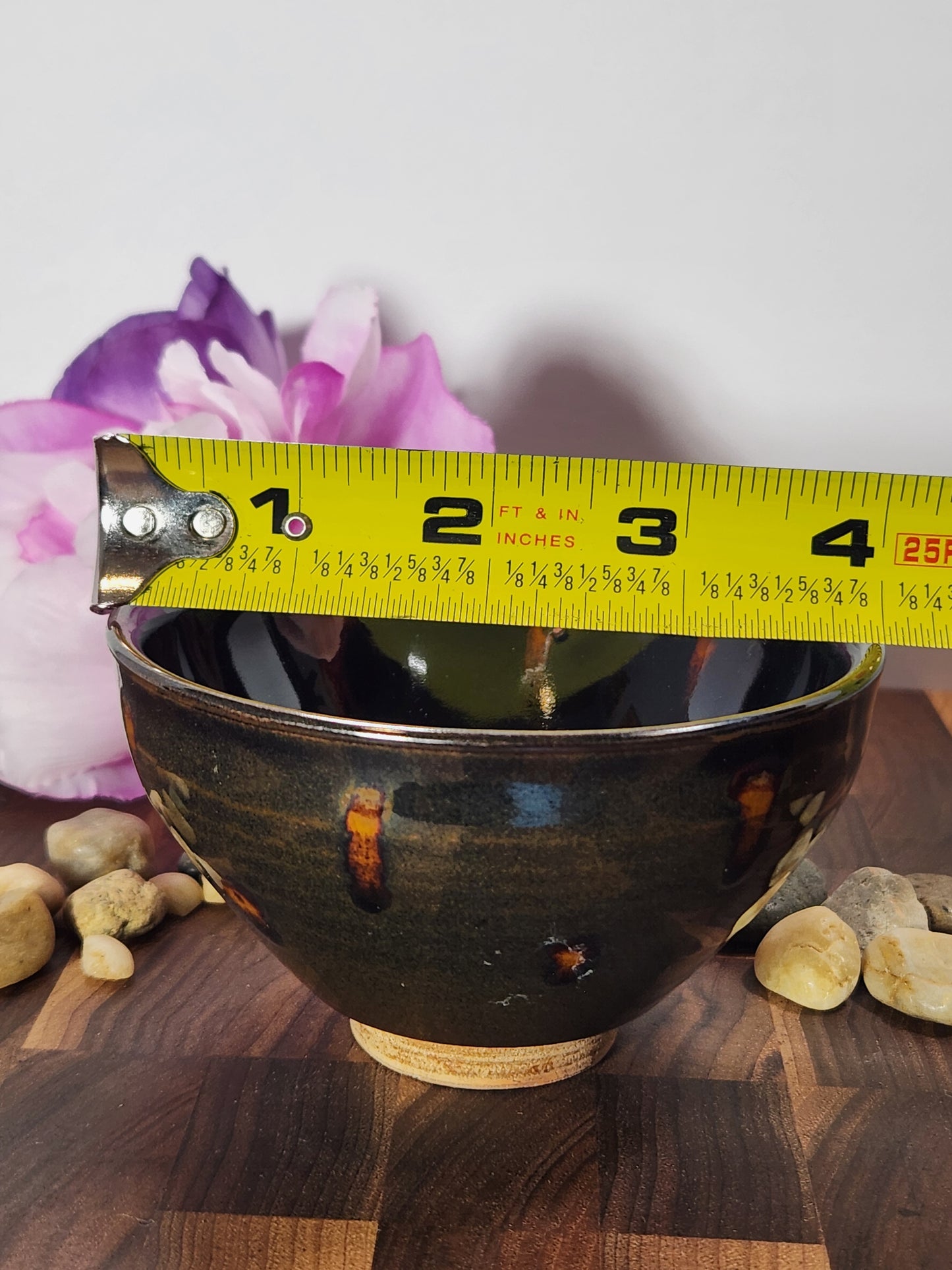 Black and Orange Jian Zhan Tea Cup Unique design "Tomato Seeds"