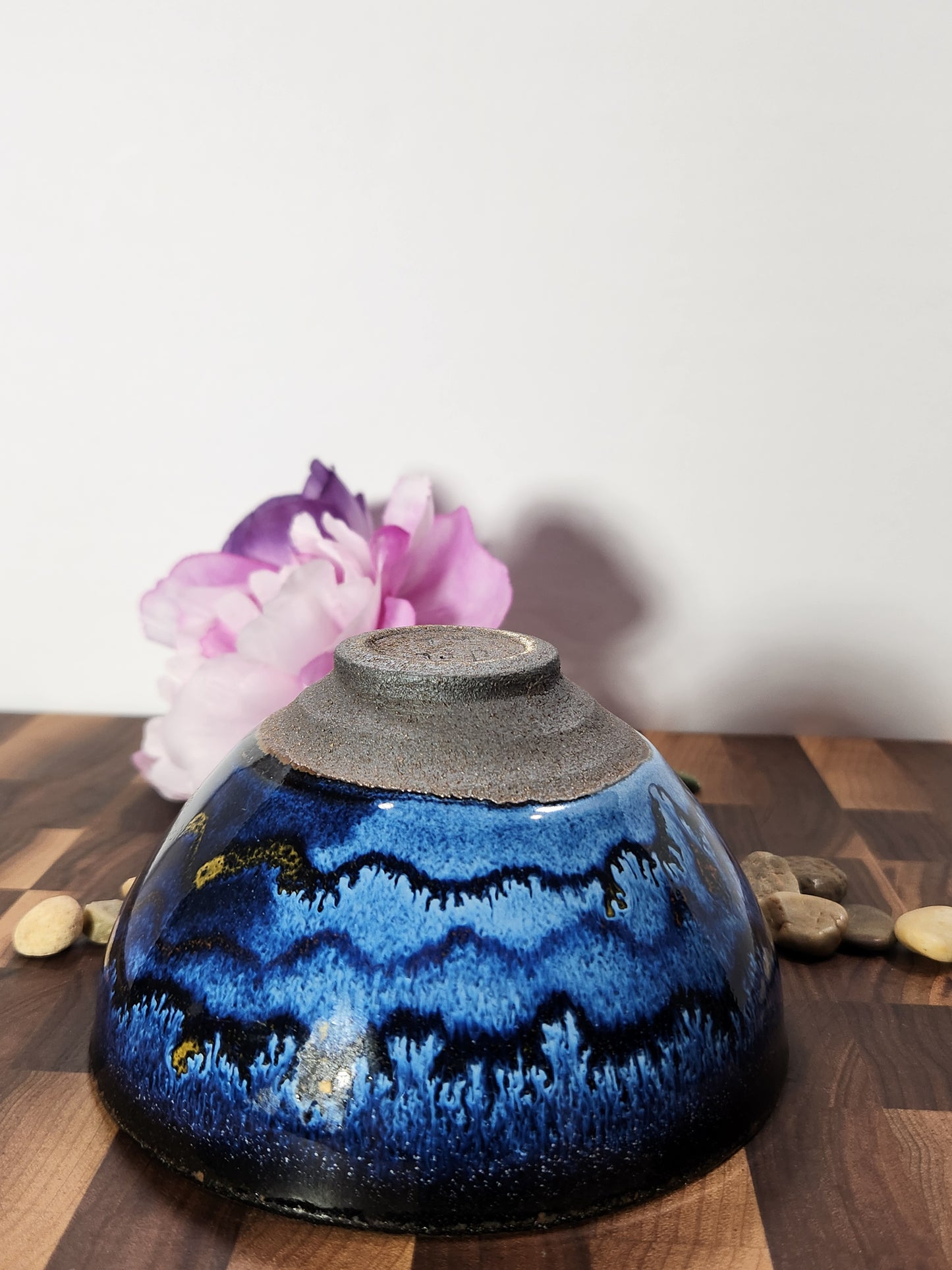 "Blue Mesa" Jian Zhan Bowl multi color pattern