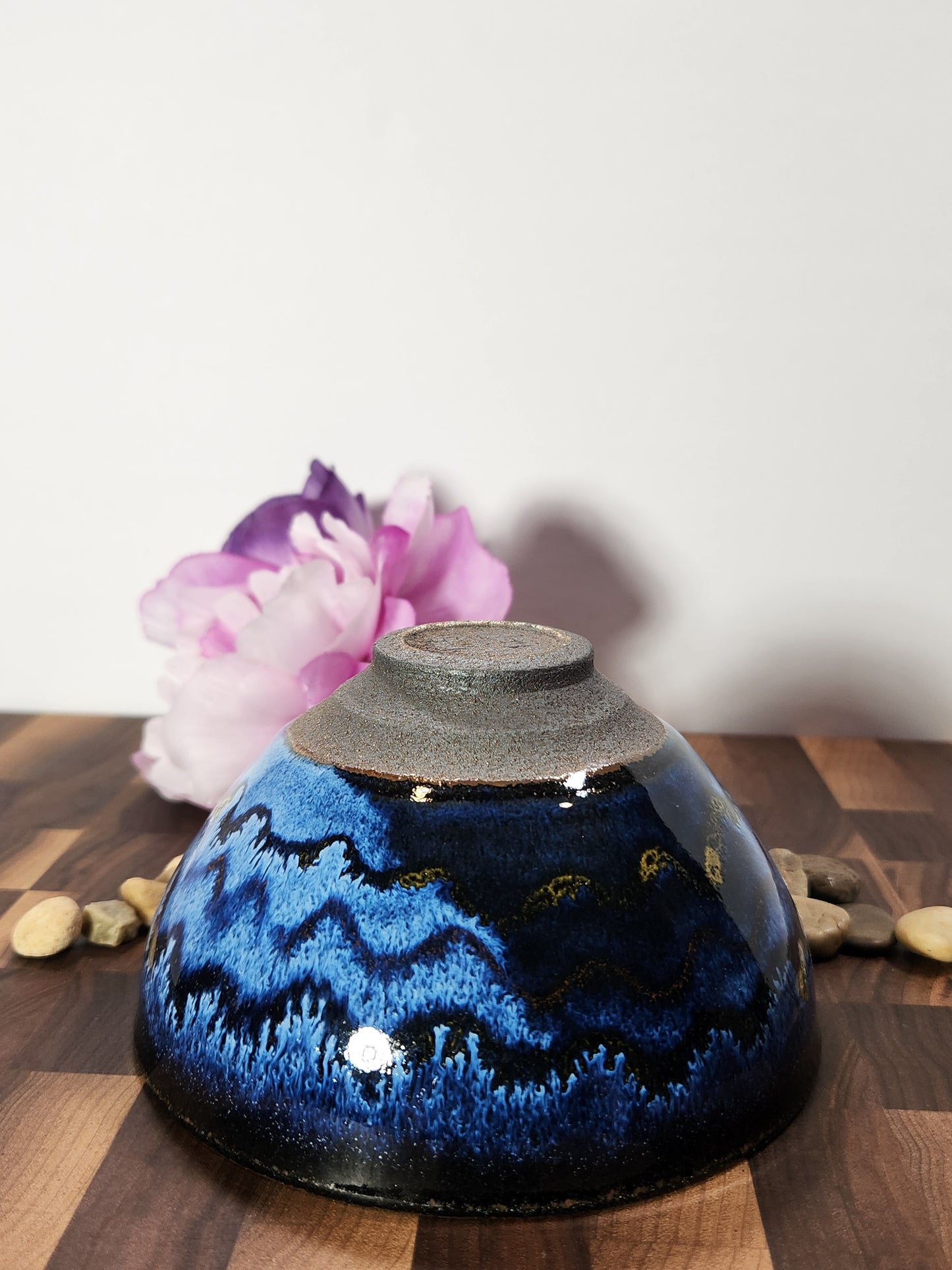 "Blue Mesa" Jian Zhan Bowl multi color pattern