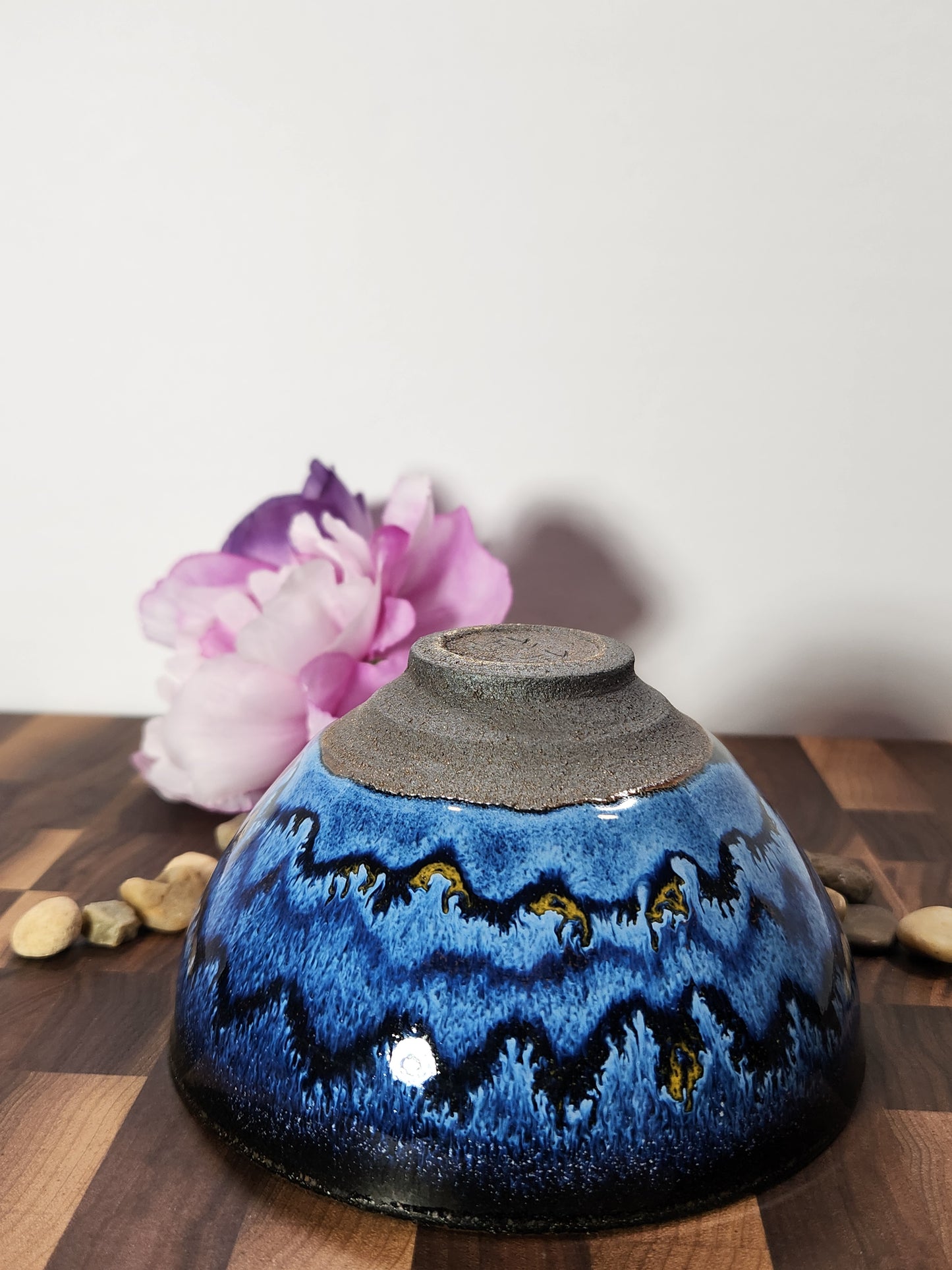 "Blue Mesa" Jian Zhan Bowl multi color pattern