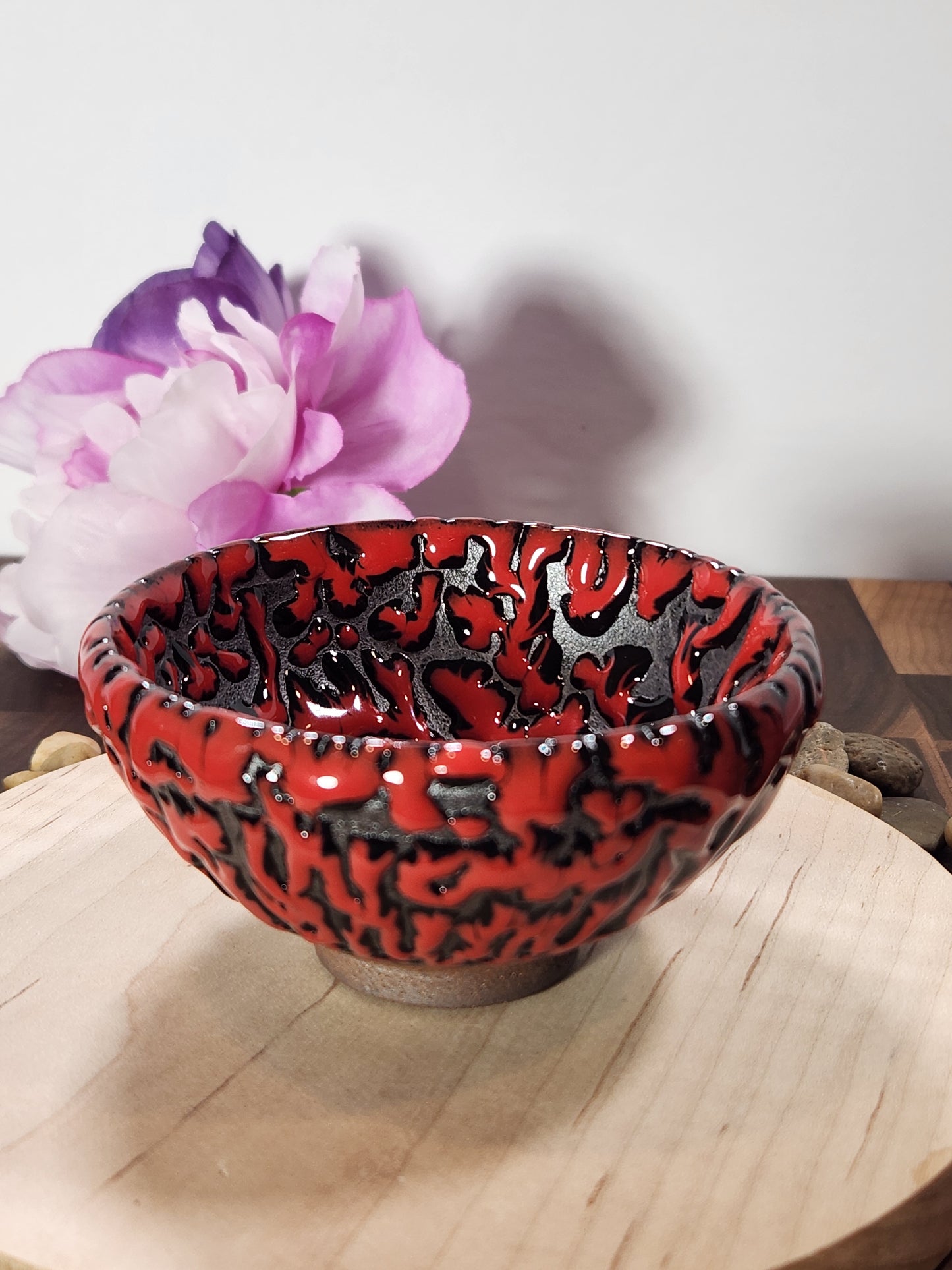 Red Wild Beast Jian Zhan Tea Cup Random Patterns