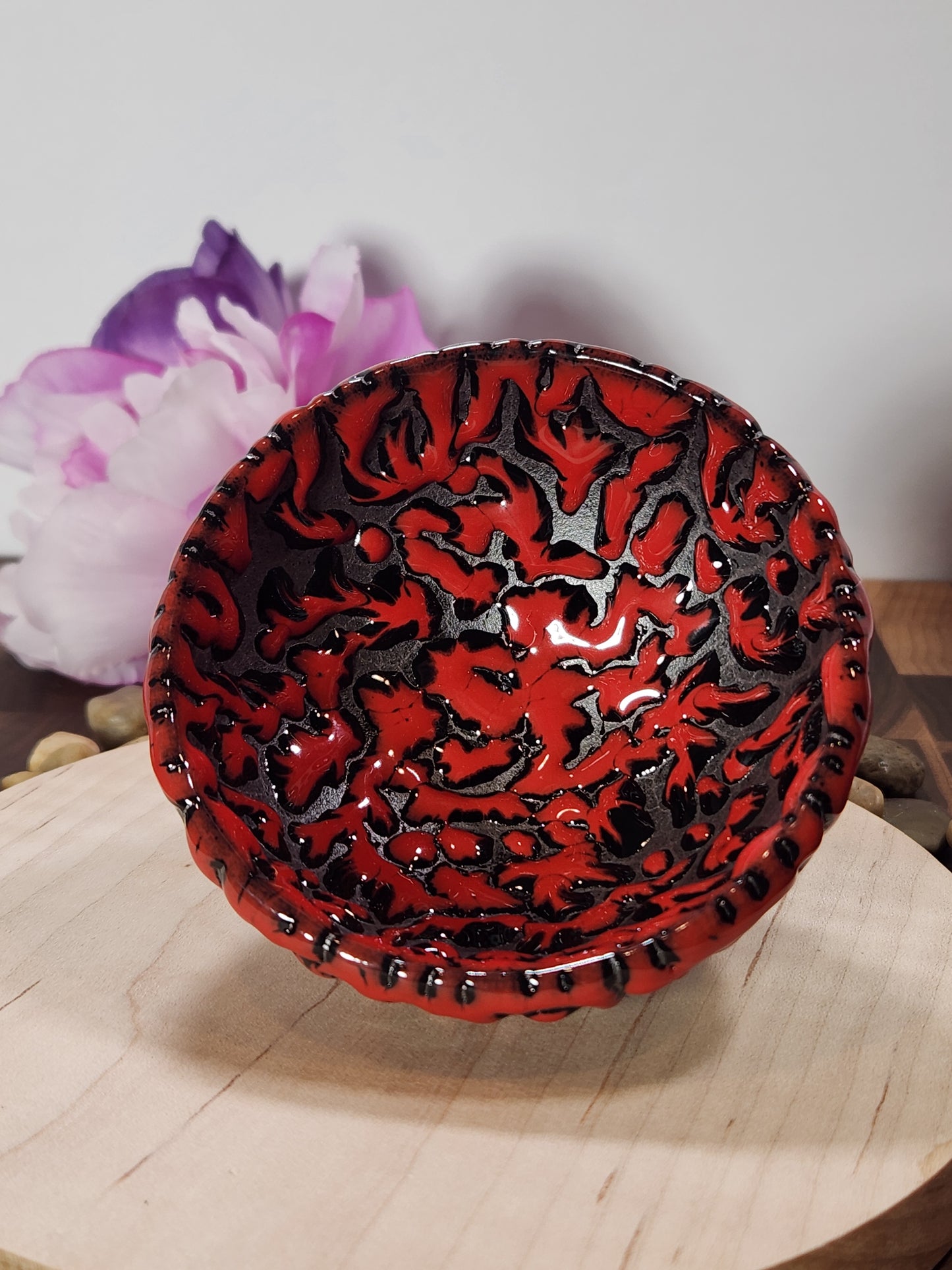 Red Wild Beast Jian Zhan Tea Cup Random Patterns