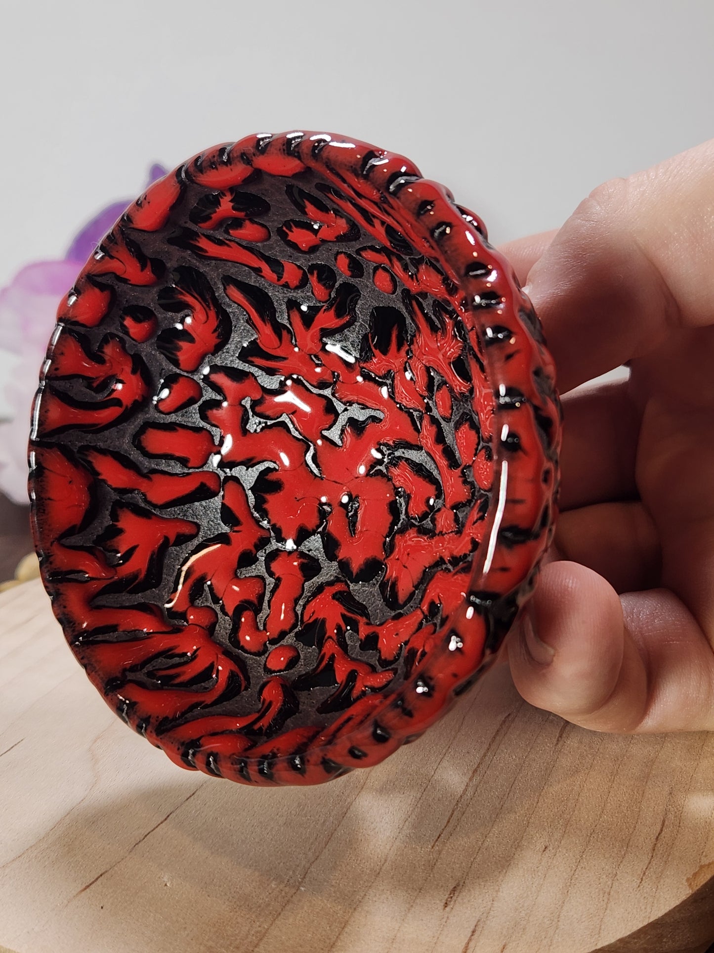 Red Wild Beast Jian Zhan Tea Cup Random Patterns