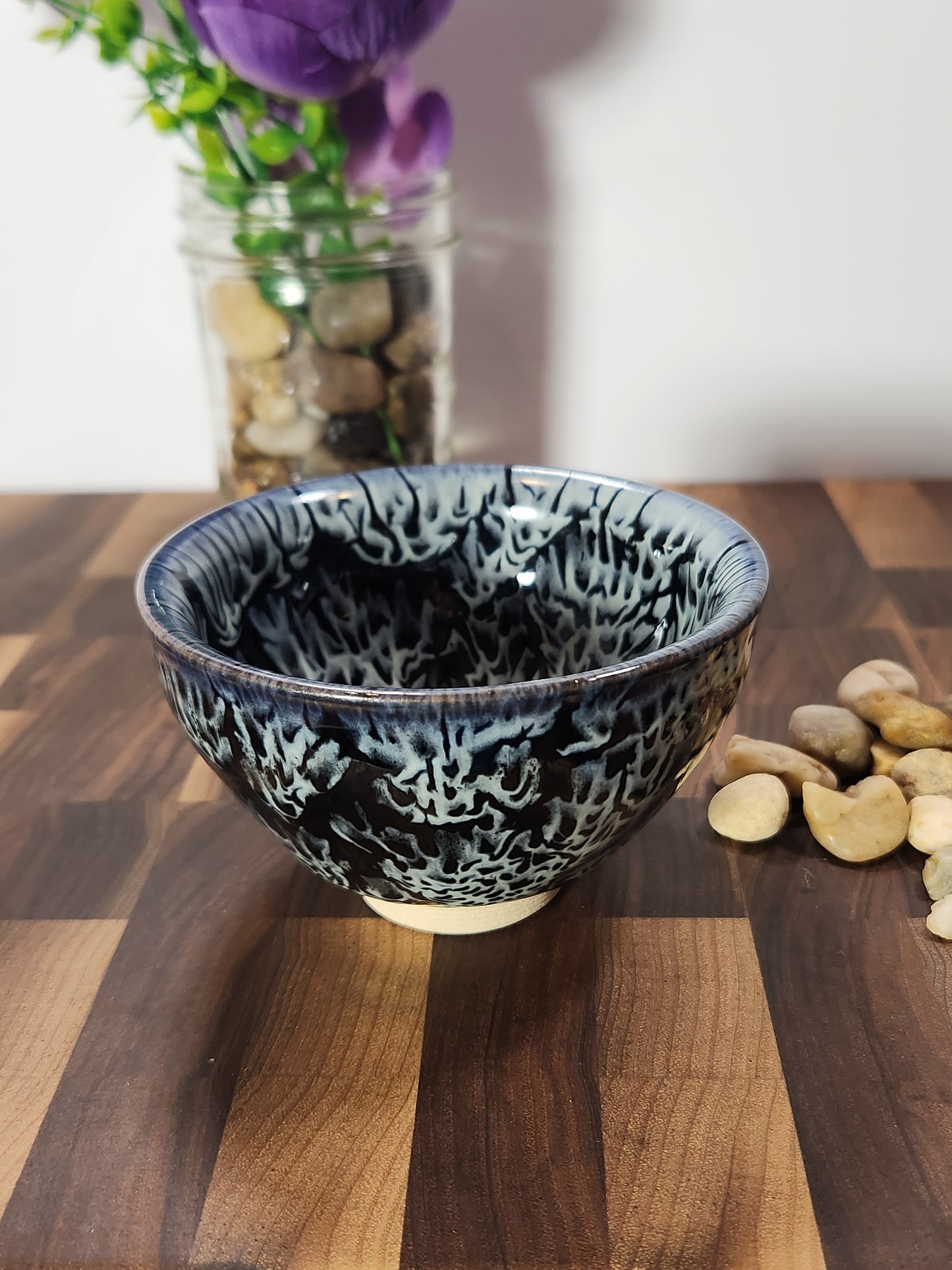 Icy Forrest Jian Zhan Tea Cup Blue-Gray Black