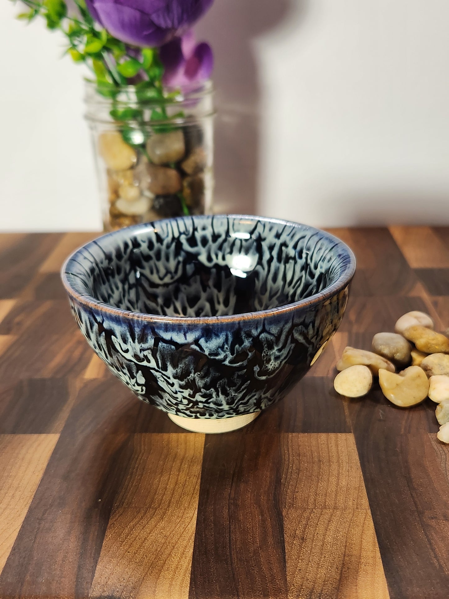 Icy Forrest Jian Zhan Tea Cup Blue-Gray Black