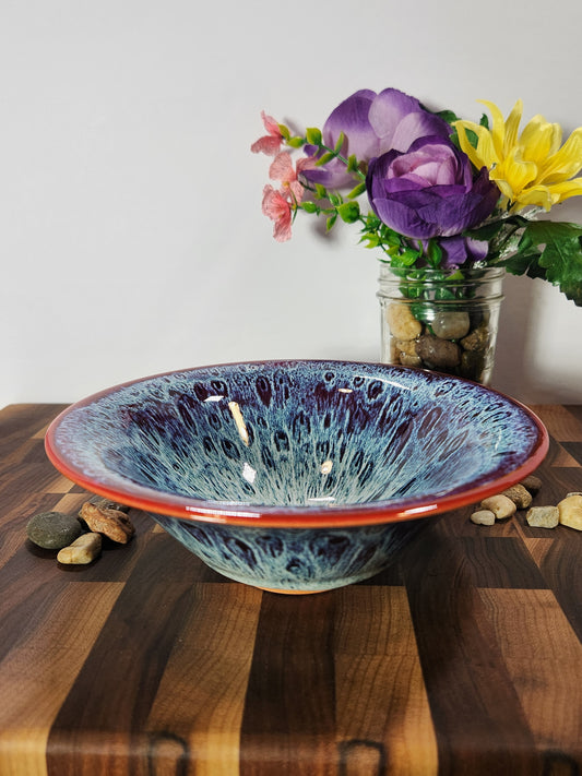 Blue and White Peacock Jian Zhan Bowl