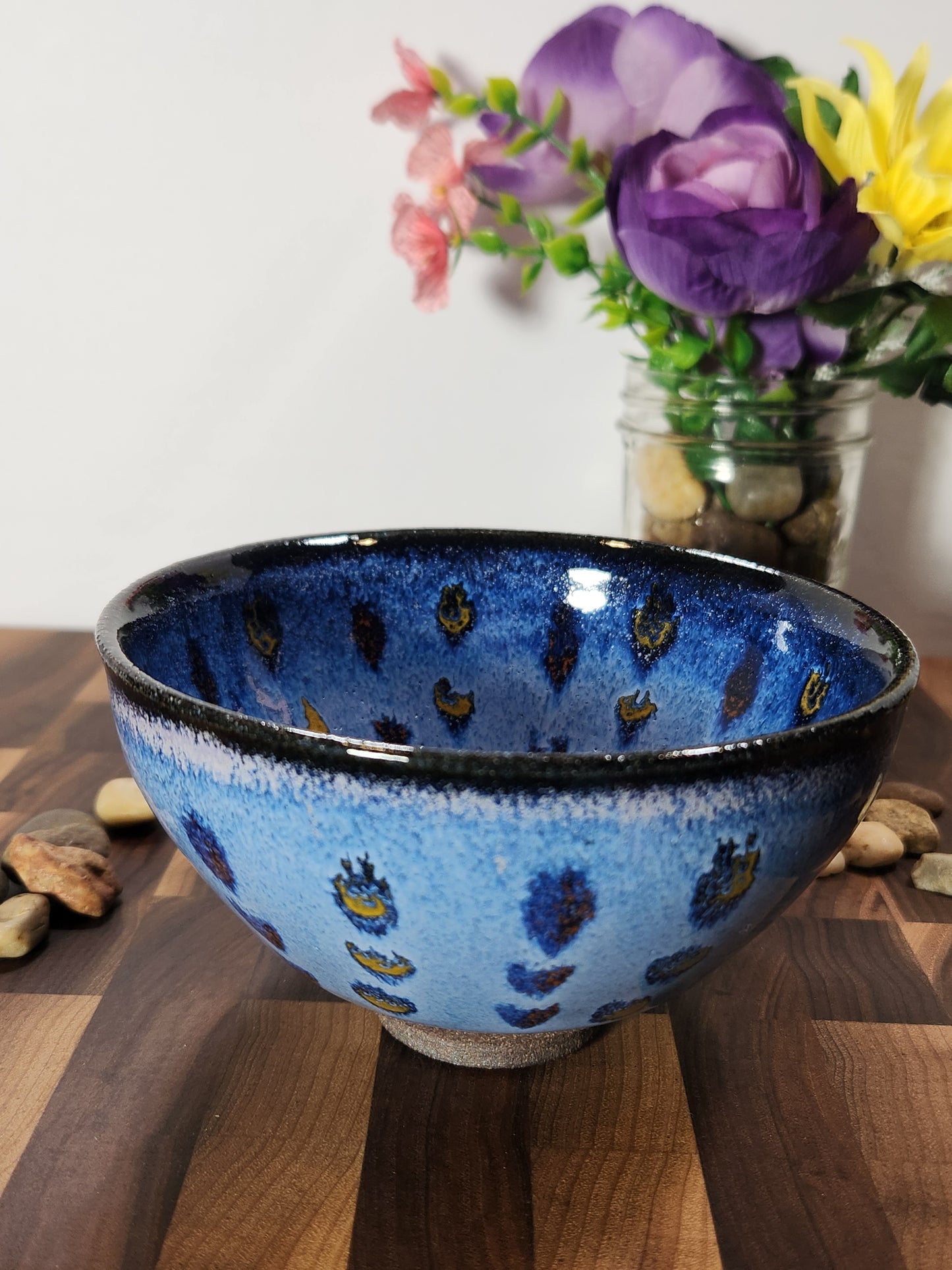 Blue Hearts Jian Zhan Tea Bowl