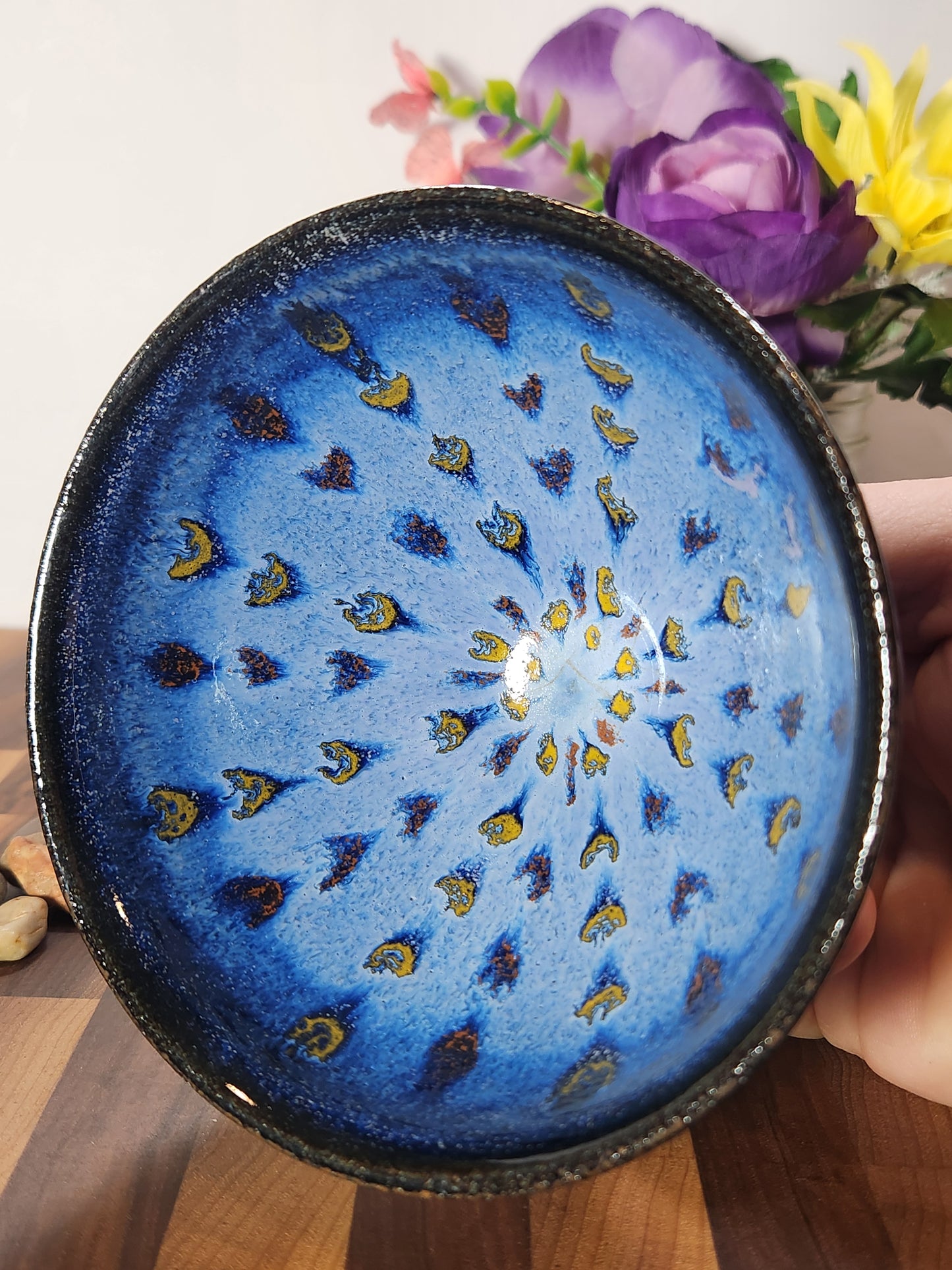 Blue Hearts Jian Zhan Tea Bowl