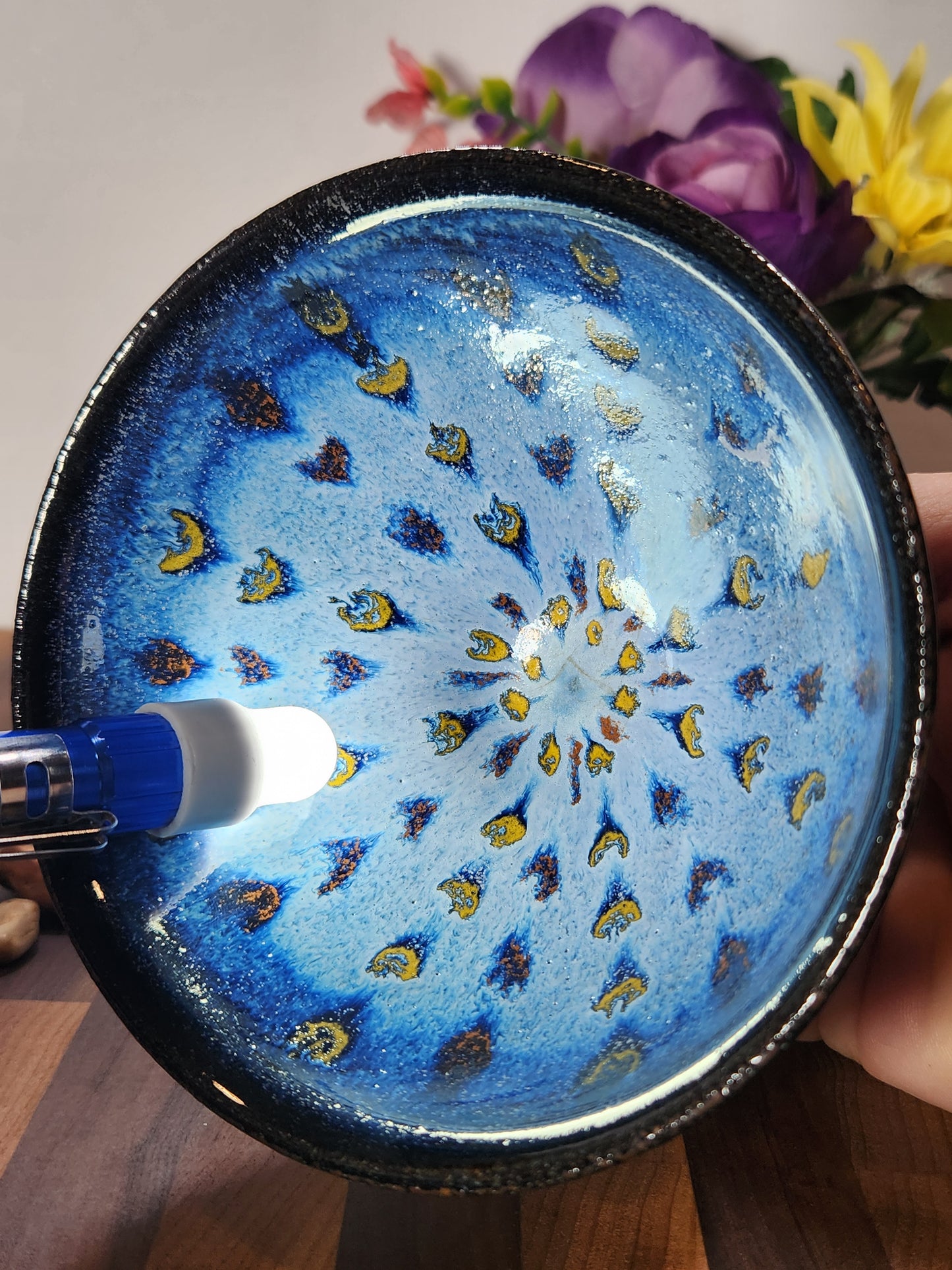 Blue Hearts Jian Zhan Tea Bowl