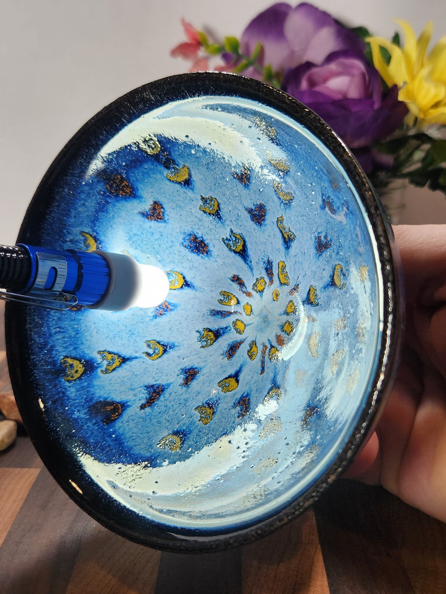 Blue Hearts Jian Zhan Tea Bowl