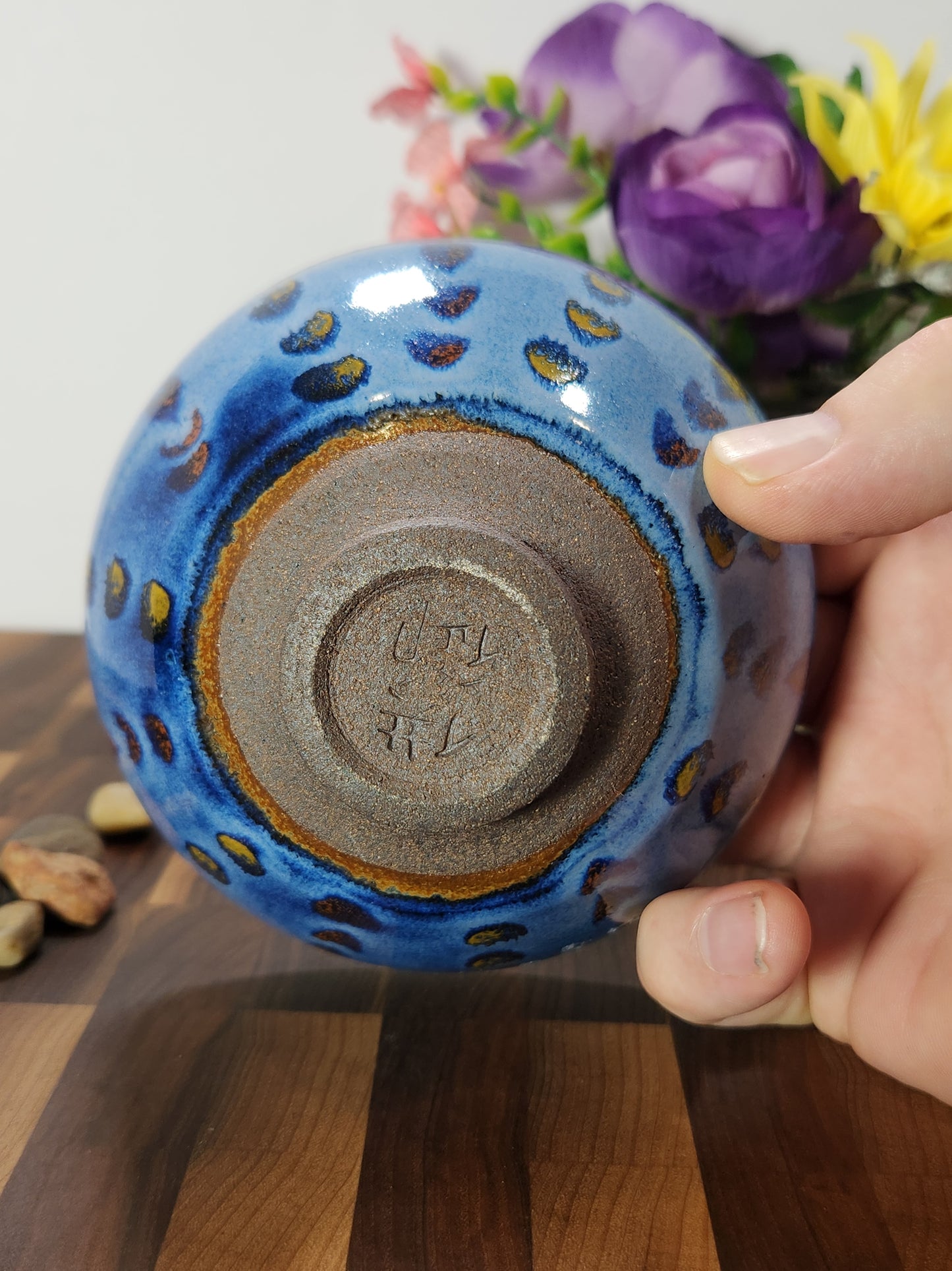 Blue Hearts Jian Zhan Tea Bowl