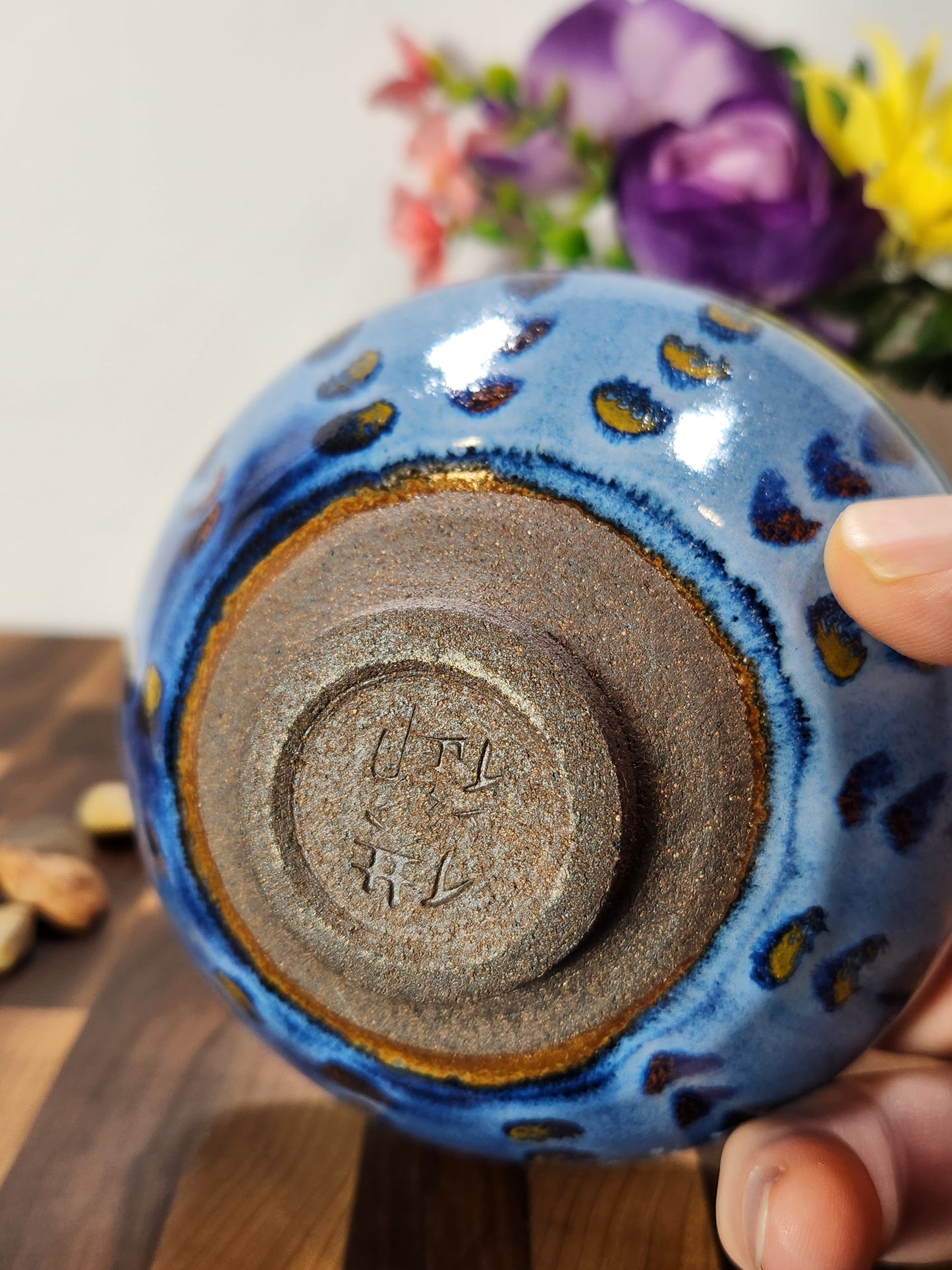 Blue Hearts Jian Zhan Tea Bowl