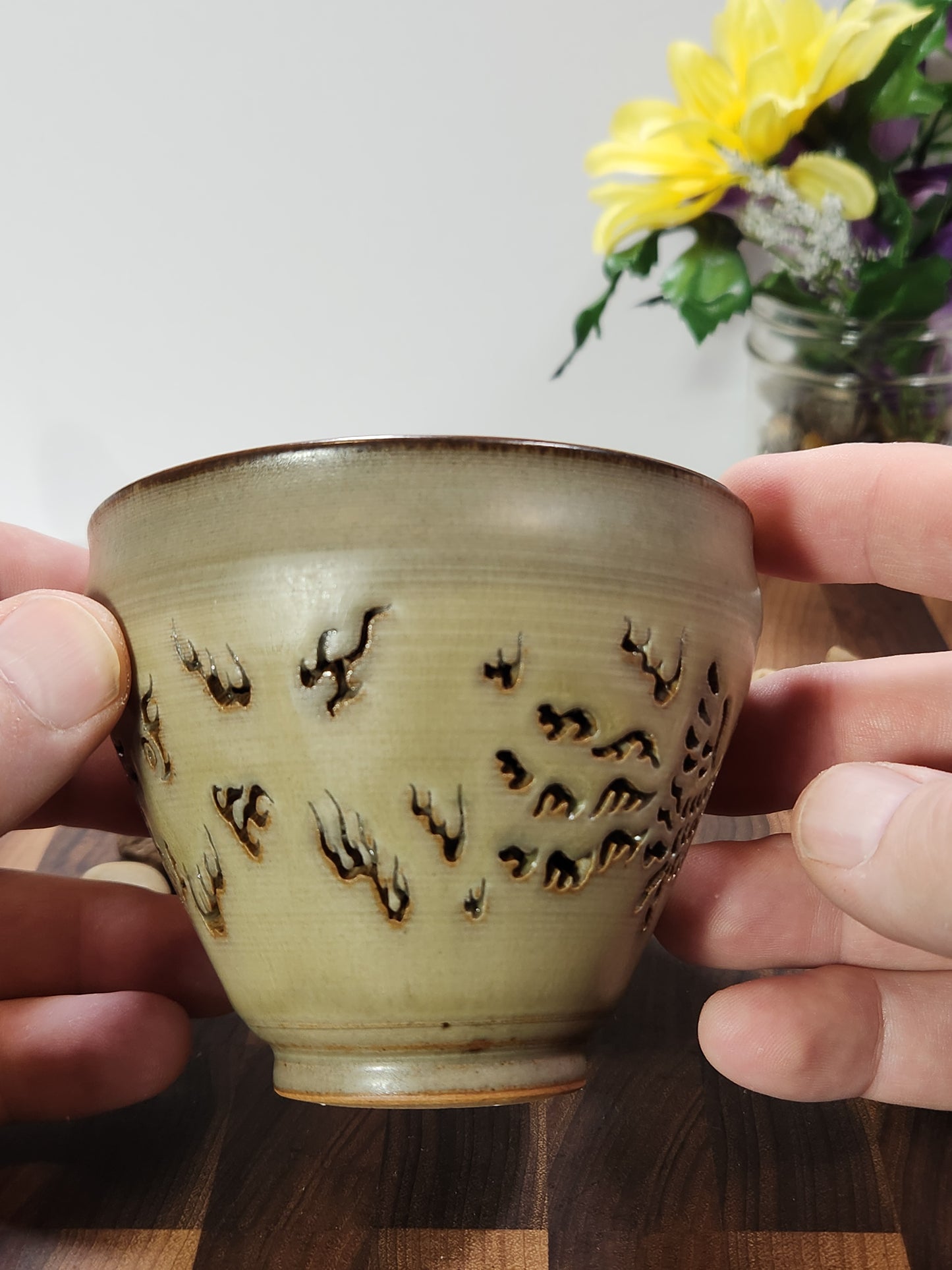 Handcrafted Pierced Dragon Double-Wall Master Tea Cup