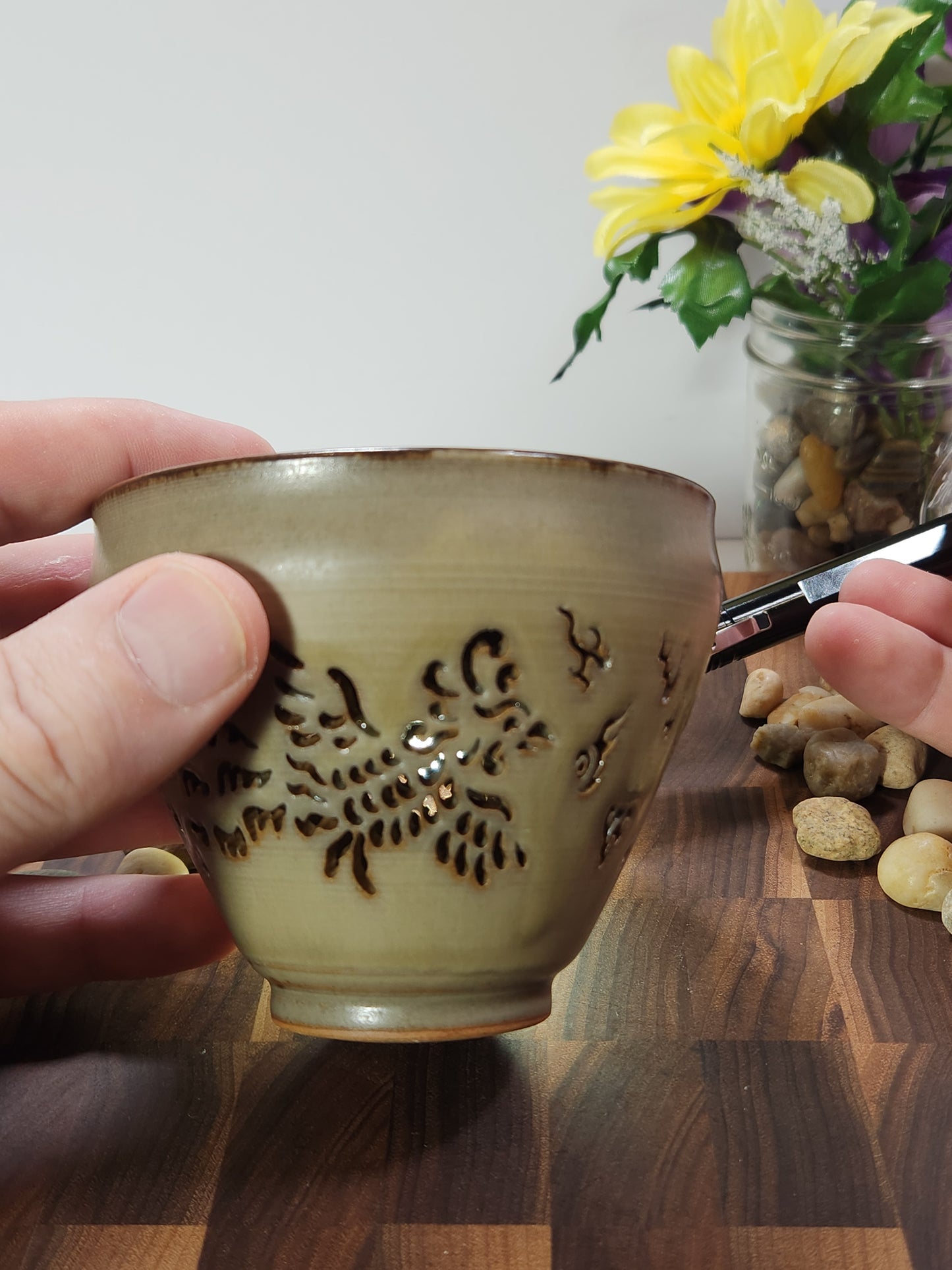 Handcrafted Pierced Dragon Double-Wall Master Tea Cup