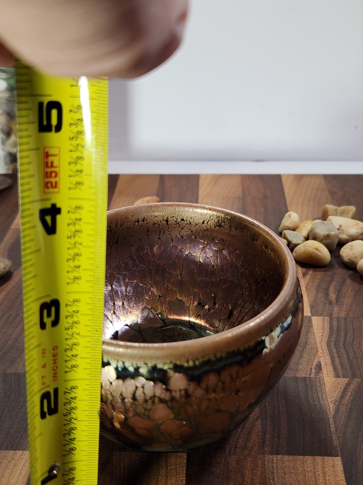 Hundred Flower and Oil-Drop General Tea Cup with Large Kiln Tear
