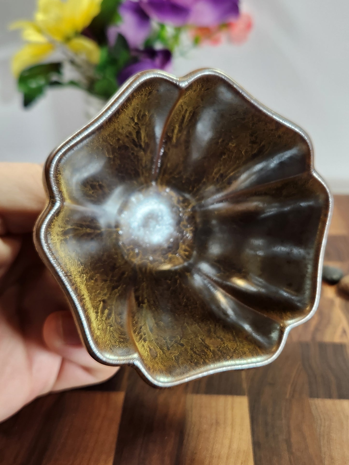Master Lian Hong Da Silver Vein Flower-Shaped Cup