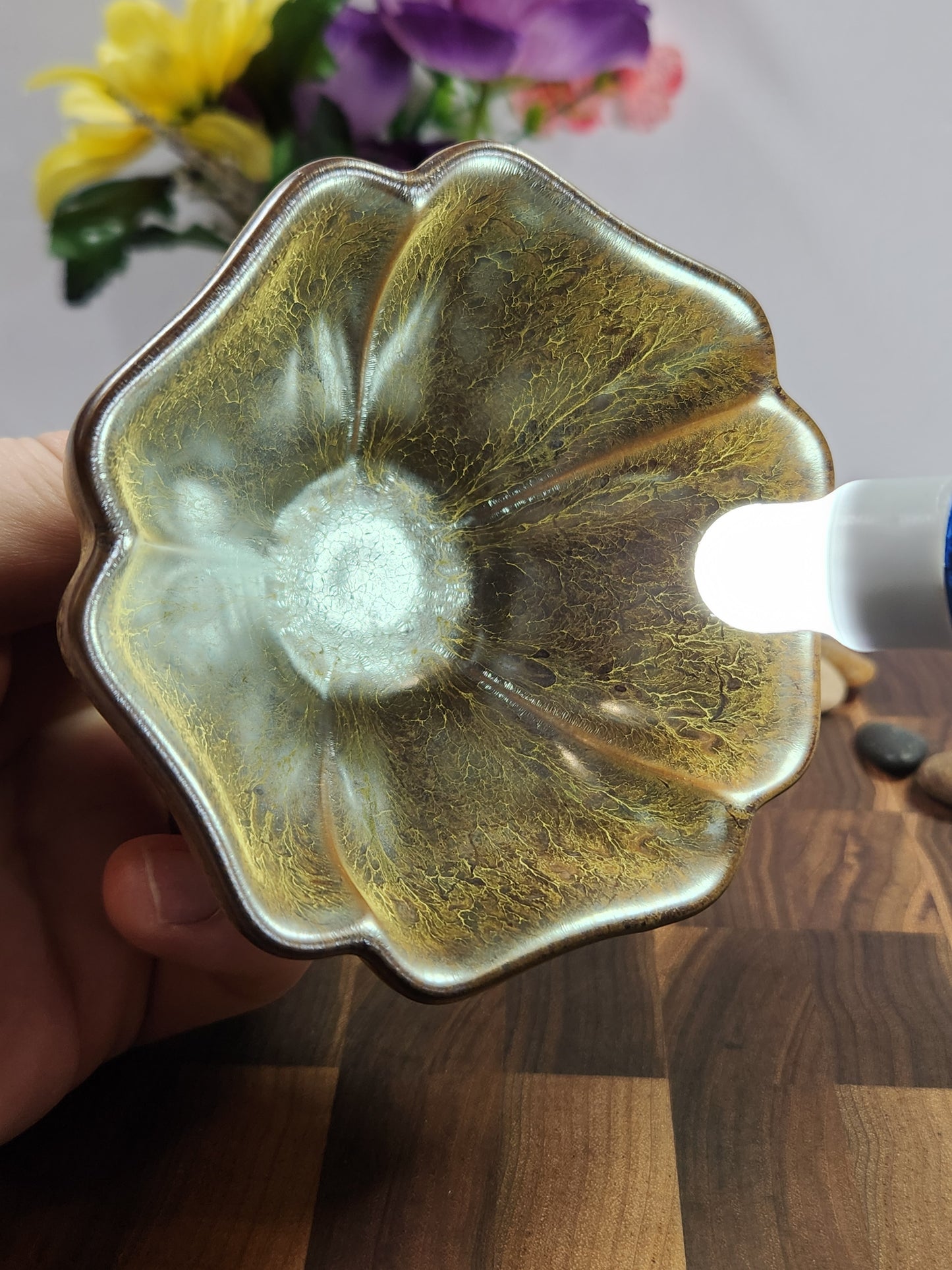 Master Lian Hong Da Silver Vein Flower-Shaped Cup