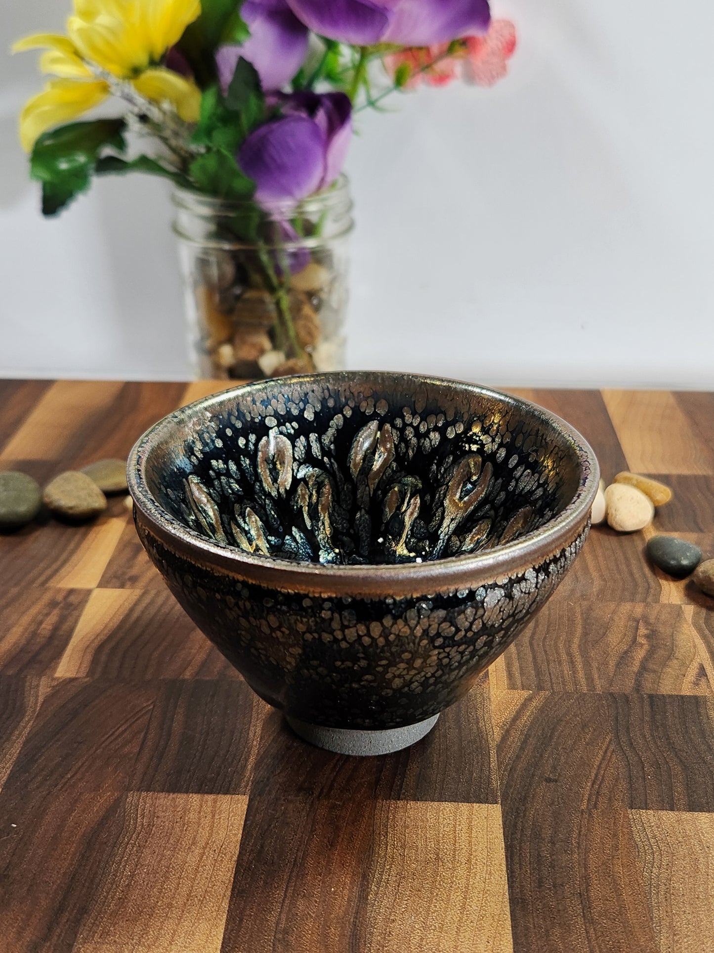Peacock Feather Oil-Spot Jian-Style Tea Bowl