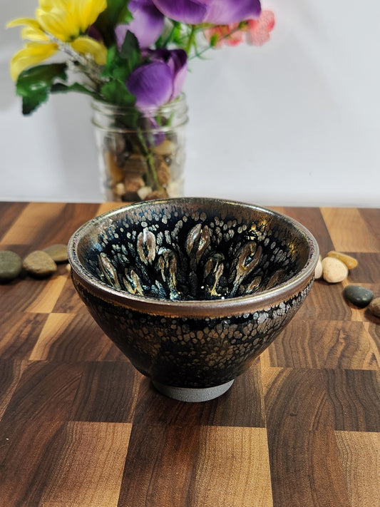 Peacock Feather Oil-Spot Jian-Style Tea Bowl