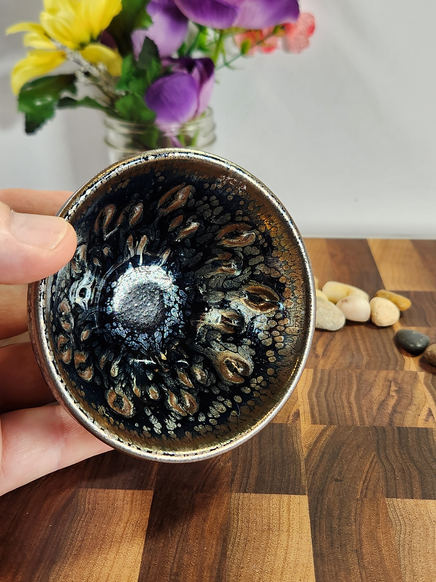 Peacock Feather Oil-Spot Jian-Style Tea Bowl