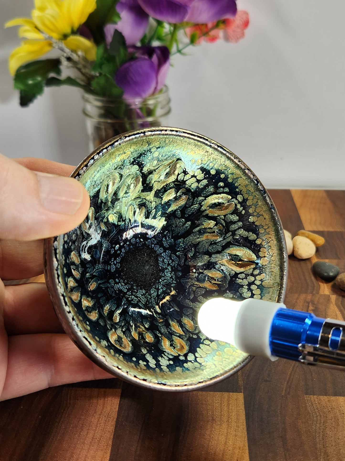Peacock Feather Oil-Spot Jian-Style Tea Bowl