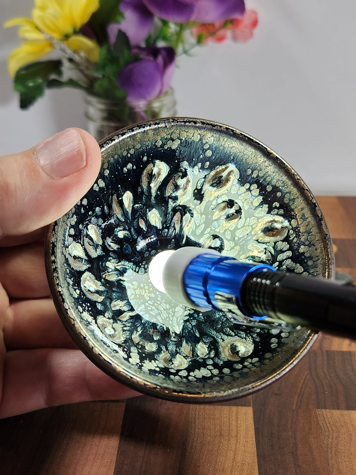 Peacock Feather Oil-Spot Jian-Style Tea Bowl
