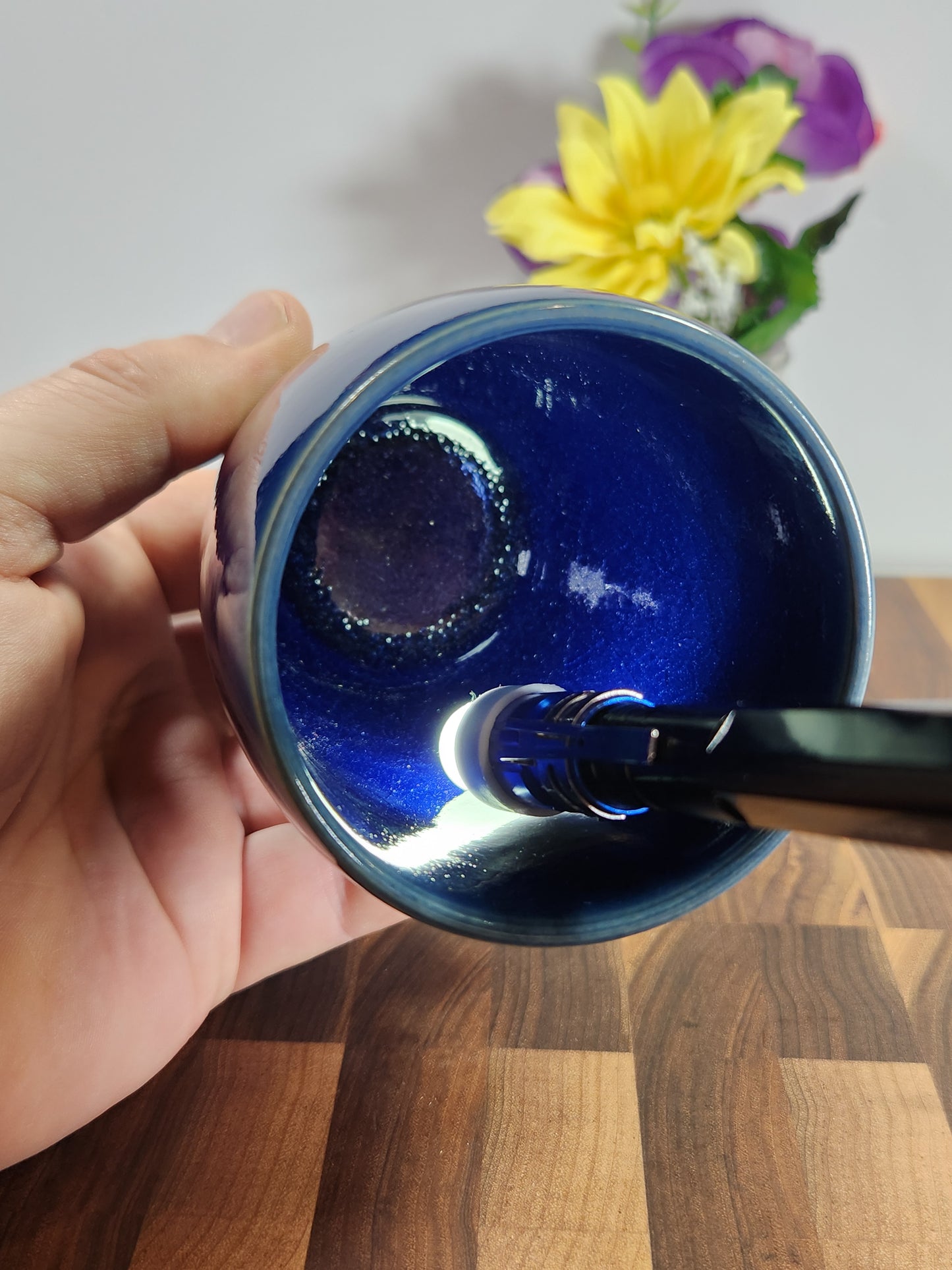 Deep Cobalt Blue Cola Cup