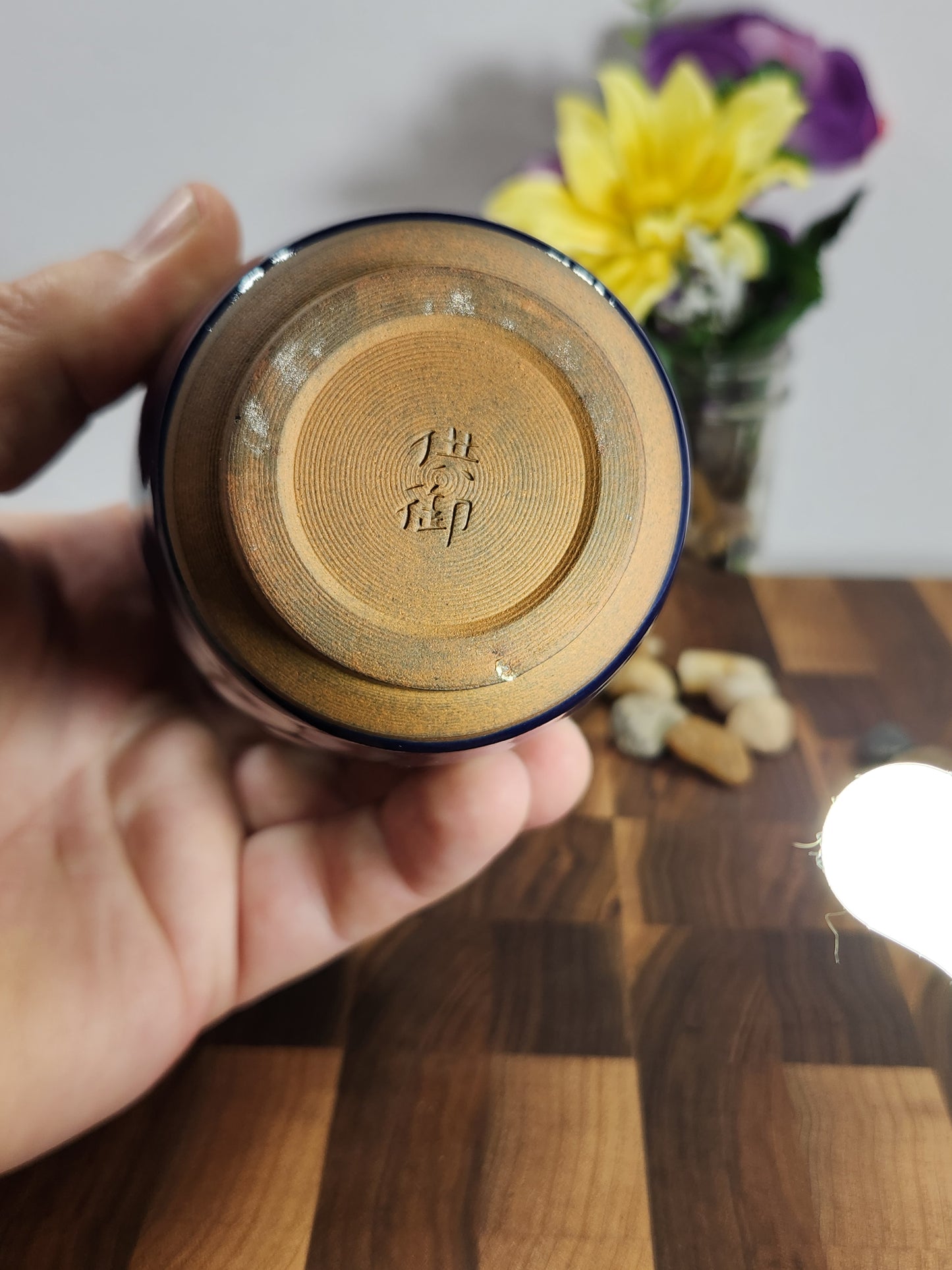 Deep Cobalt Blue Cola Cup