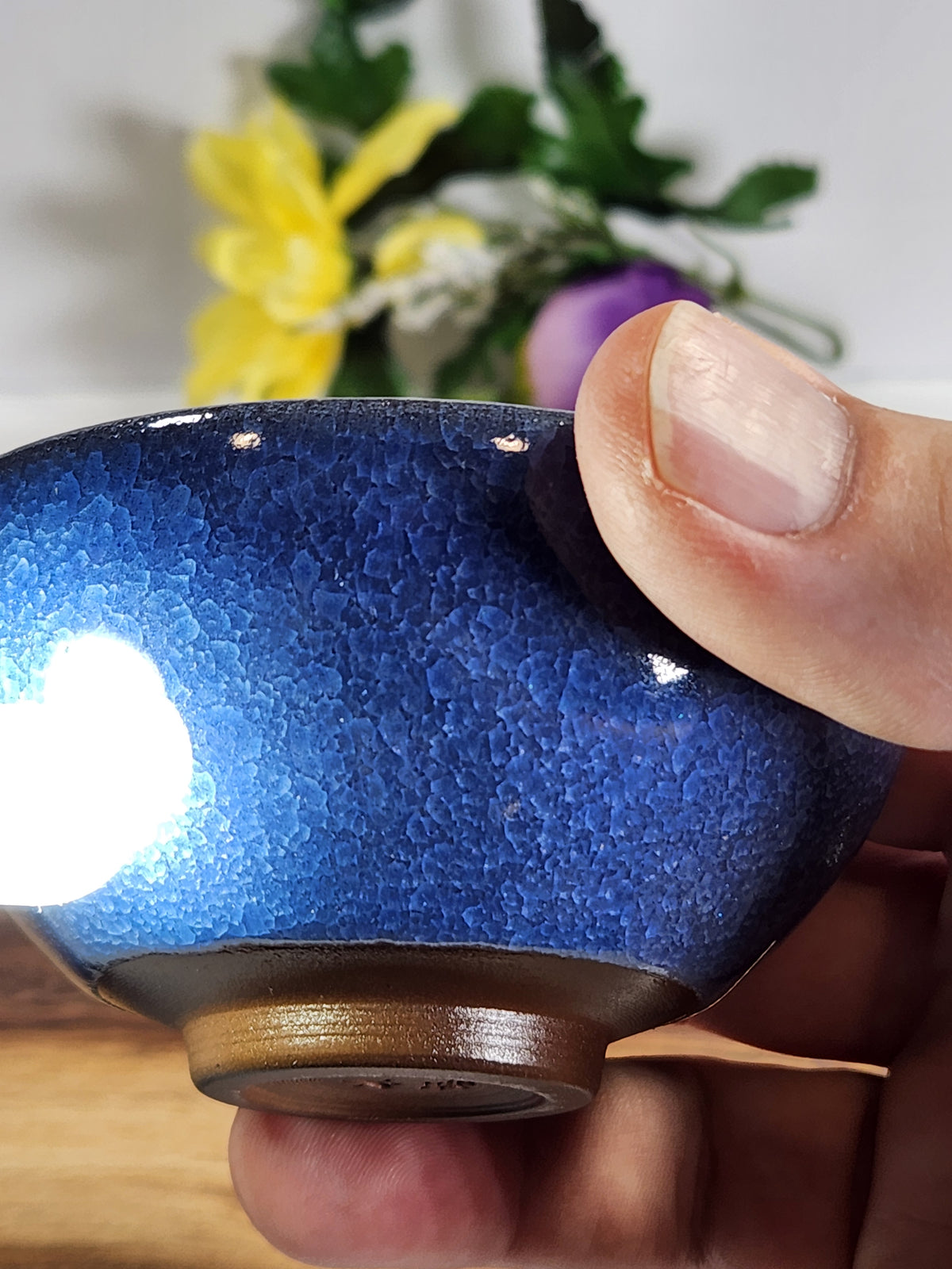 Cobalt Blue Crystalline Glaze Chinese Tea Cup – Handmade Gongfu Teacup