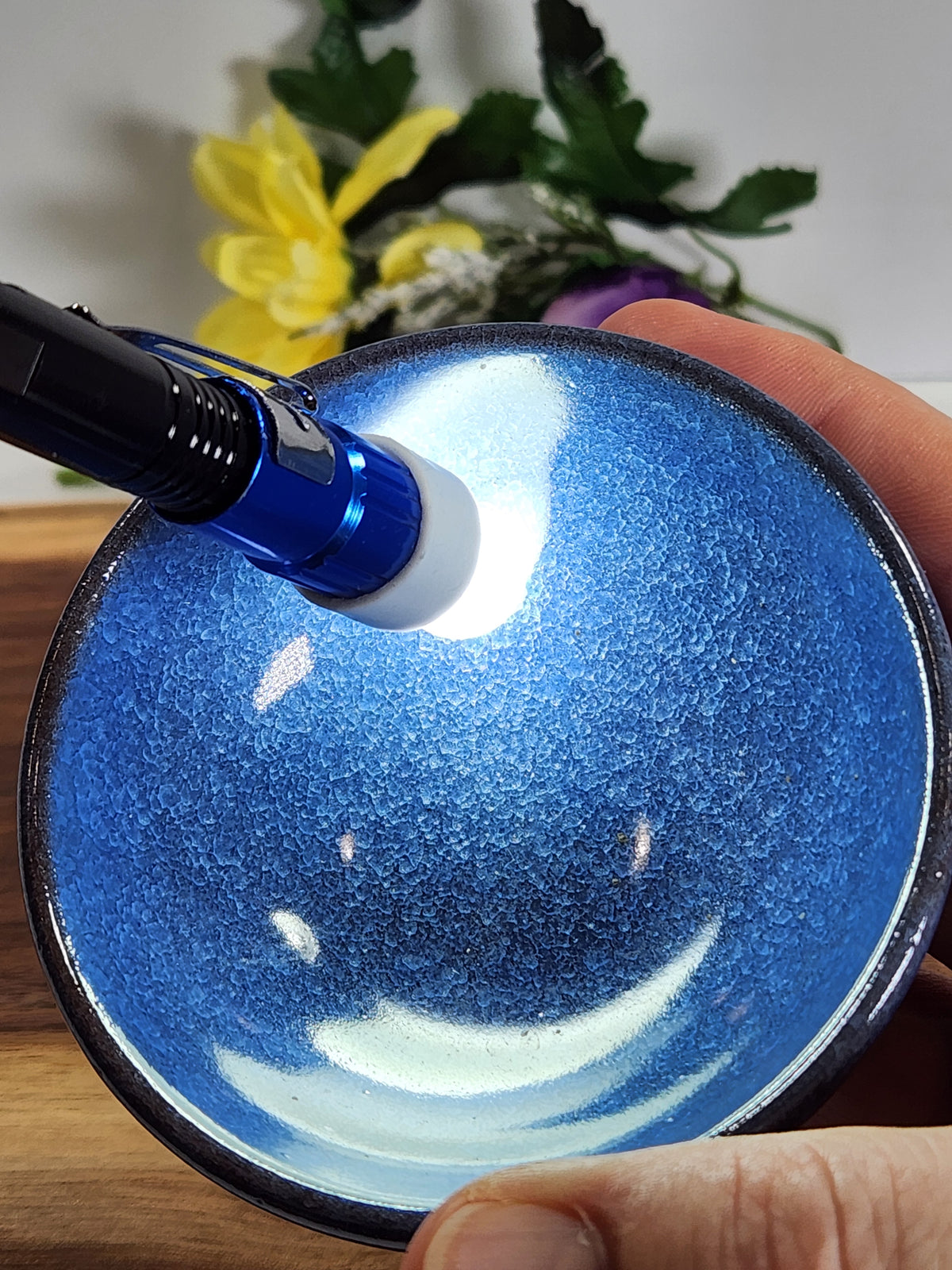 Cobalt Blue Crystalline Glaze Chinese Tea Cup – Handmade Gongfu Teacup