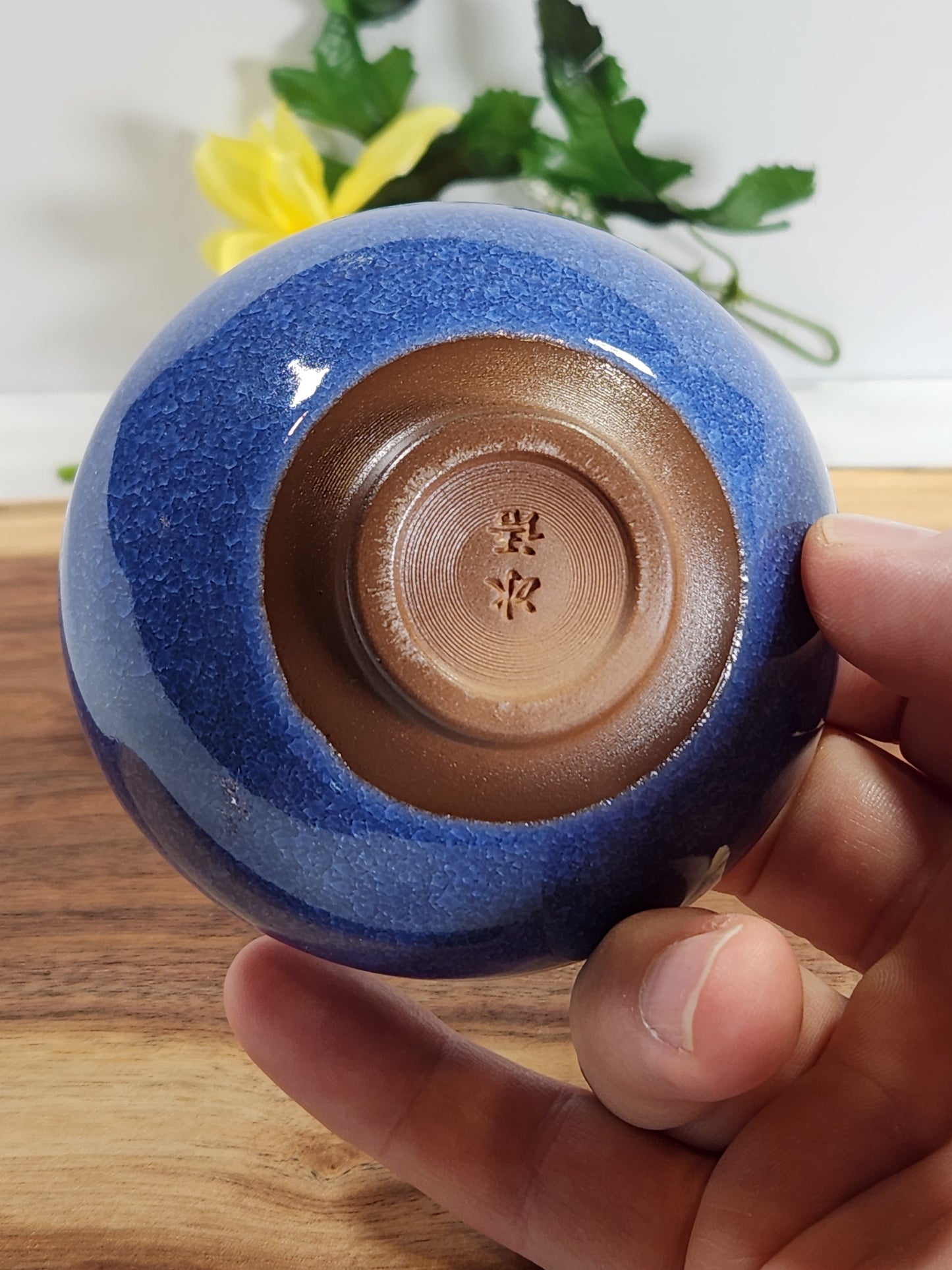 Cobalt Blue Crystalline Glaze Chinese Tea Cup – Handmade Gongfu Teacup
