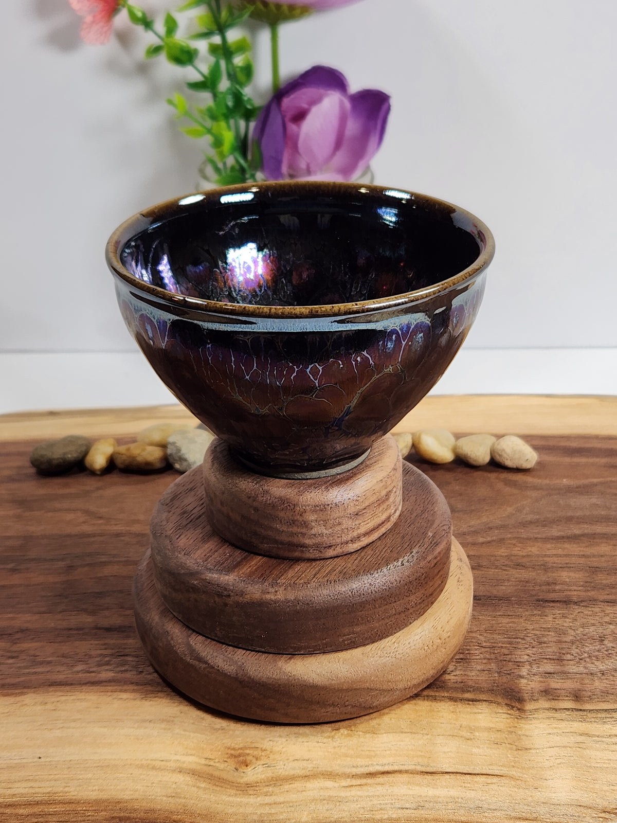 Purple Oil Drop Jian Zhan Tea Cup – Piekou Shape Iridescent Glaze