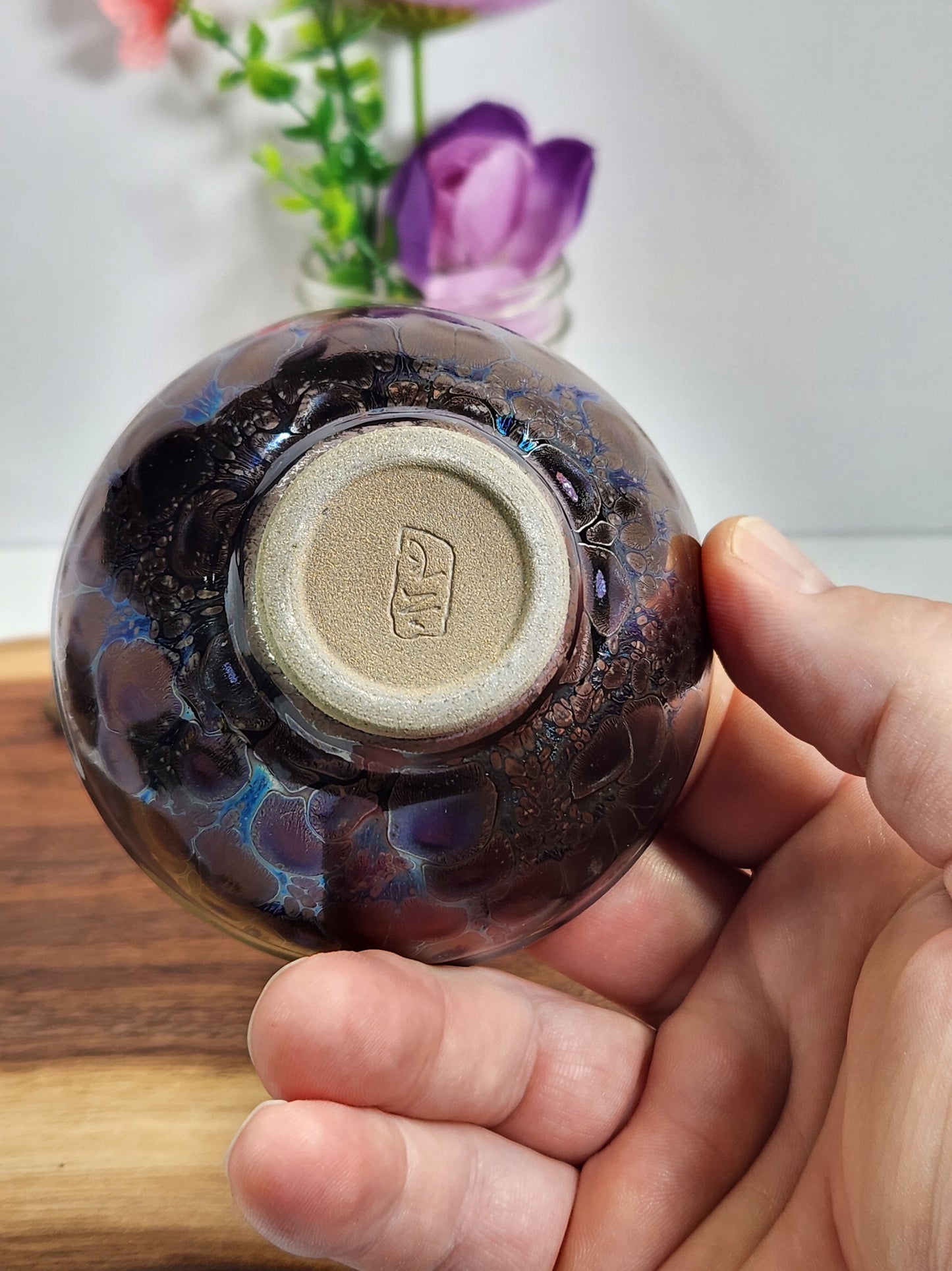 Purple Oil Drop Jian Zhan Tea Cup – Piekou Shape Iridescent Glaze