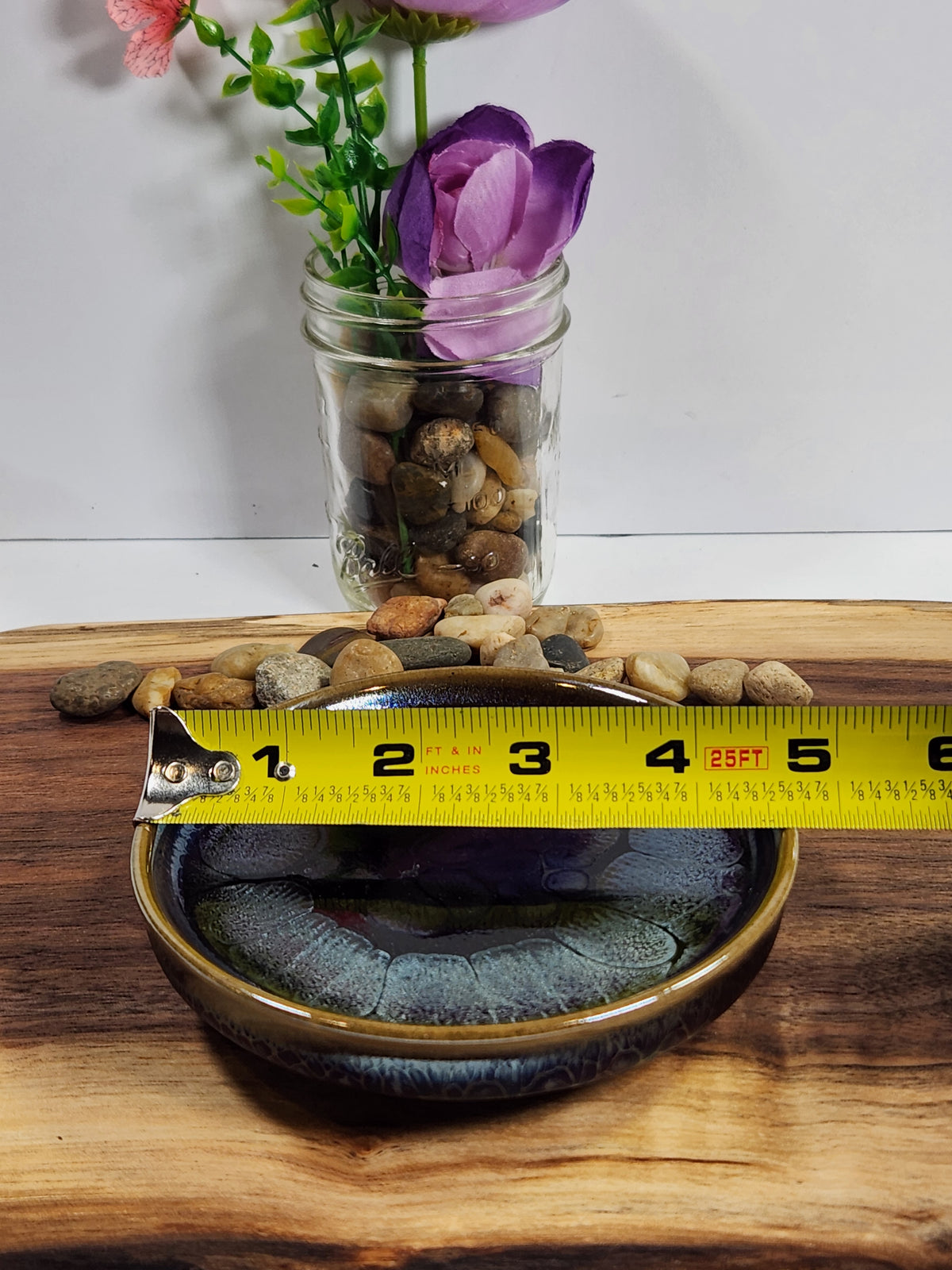 Silver Oil Drop Jian Zhan Tea Plate – Iridescent Ceramic Serving Dish