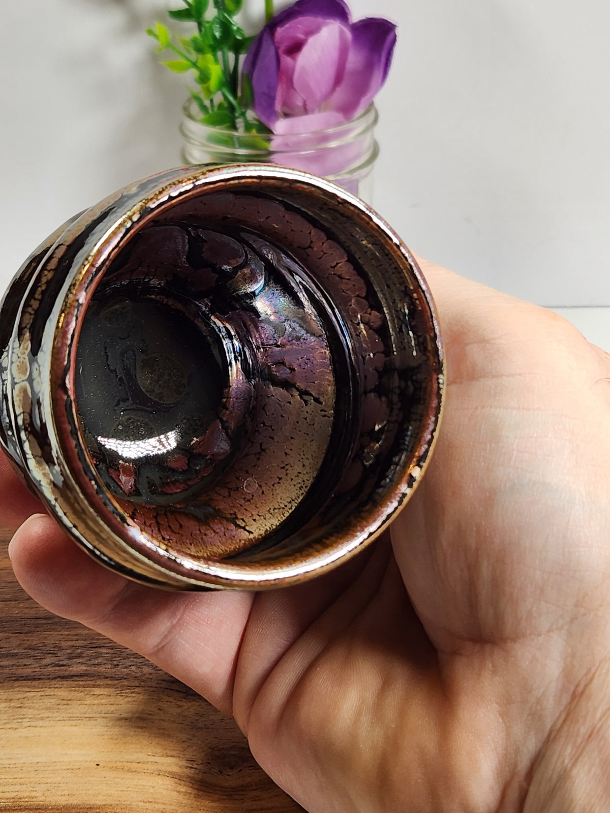 Green Oil Drop Jian Zhan Sleeping Dragon Cola Cup – Handmade Tea Cup