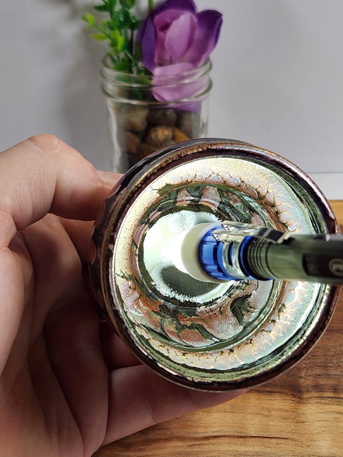 Green Oil Drop Jian Zhan Sleeping Dragon Cola Cup – Handmade Tea Cup