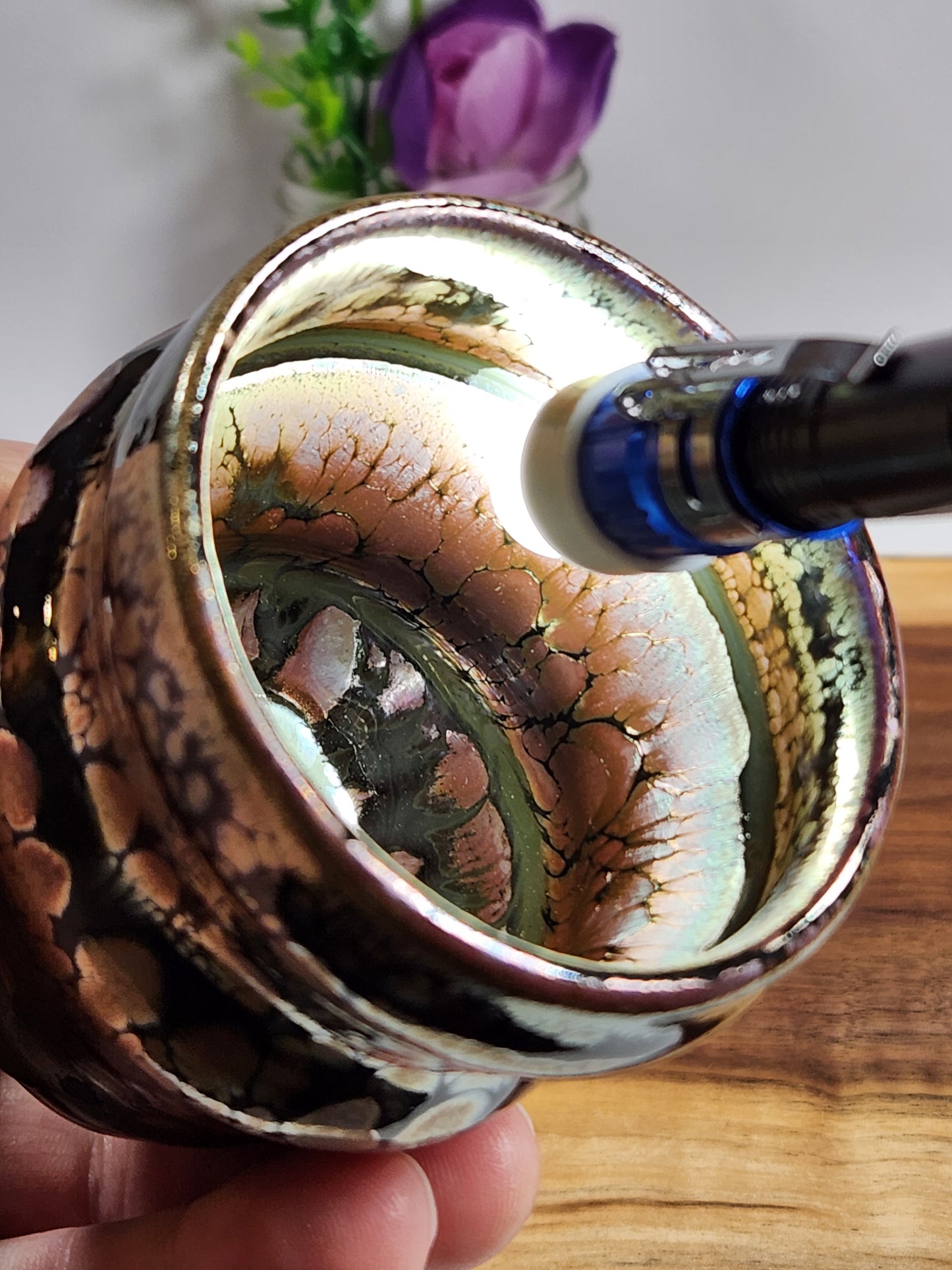 Green Oil Drop Jian Zhan Sleeping Dragon Cola Cup – Handmade Tea Cup